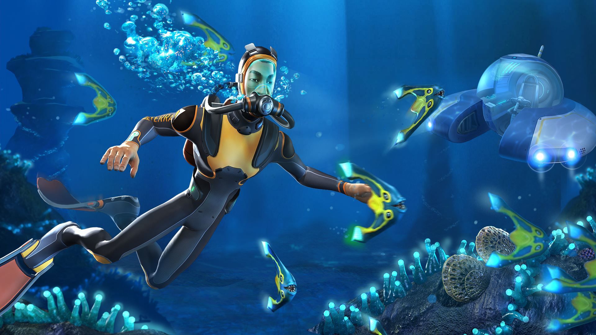 Seamoth Subnautica concept art, 1920x1080 1080p, Desktop