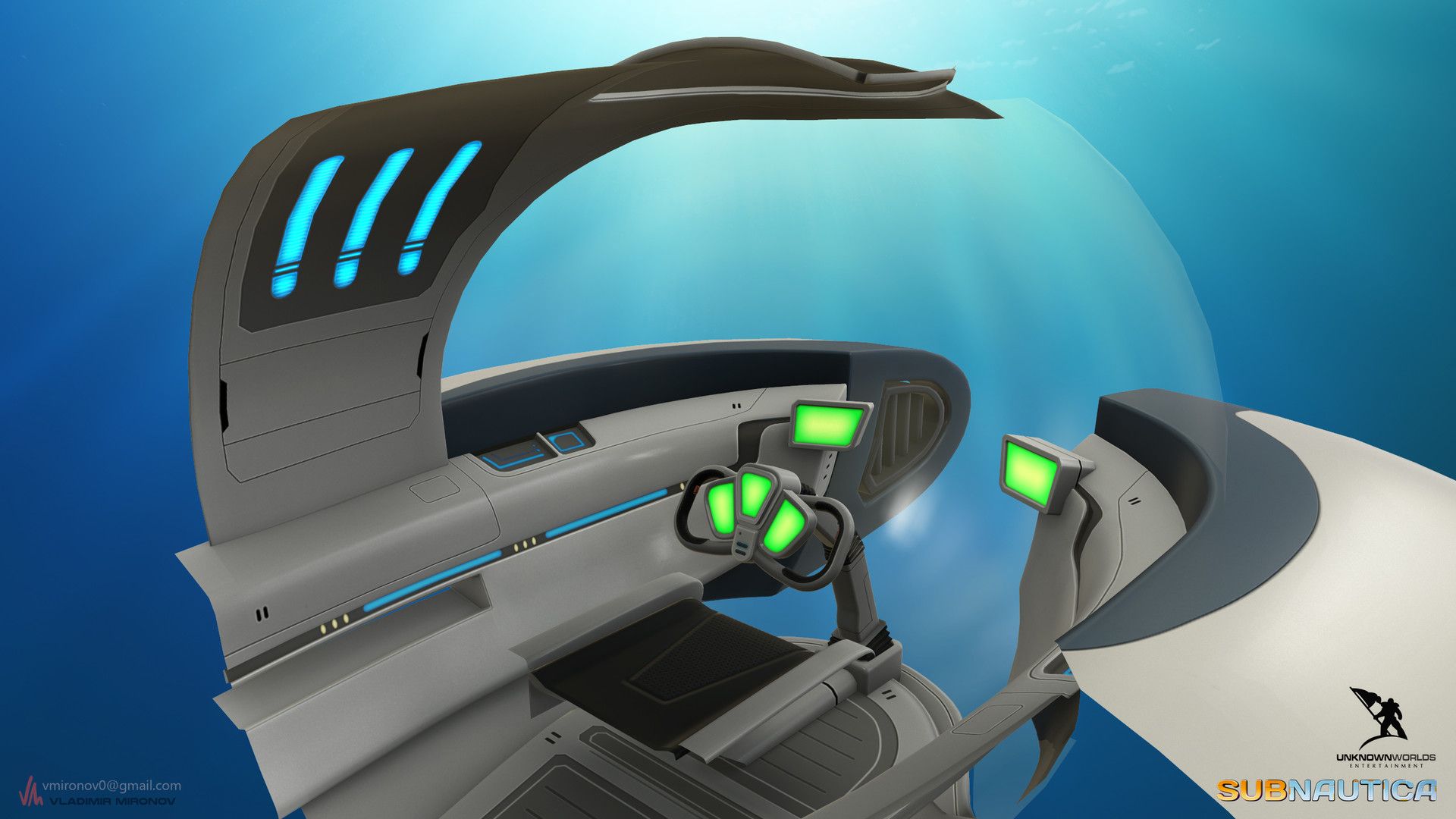 Seamoth attaccato da creatura Subnautica, 1920x1080 Full HD, PC Desktop