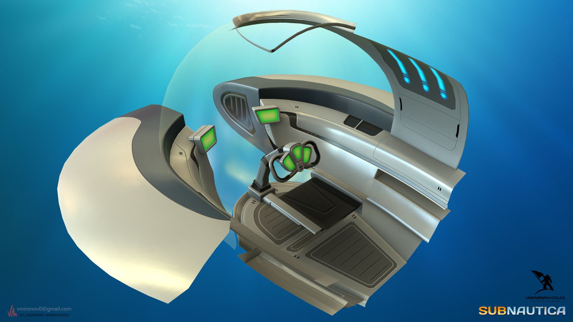 Creatura marina Subnautica sott'acqua, 1920x1080 1080p, Laptop