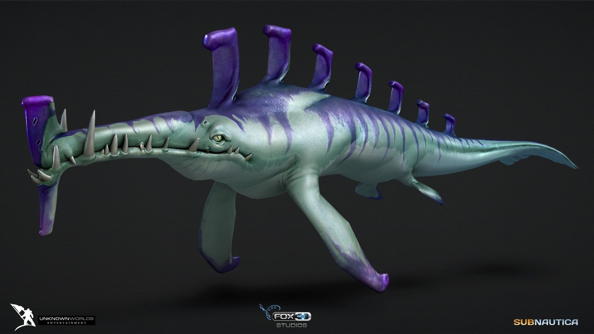 Stalker creatura Subnautica render 3D, creatura marina, 1920x1080 Full HD 1080p, Laptop