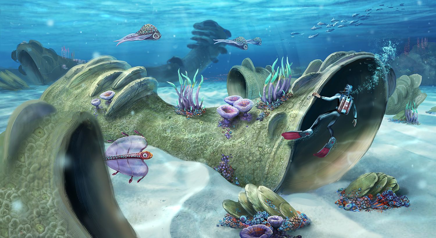 Stalker Subnautica fondale marino, sopravvivenza sottomarina, 1500x818 720p, Laptop