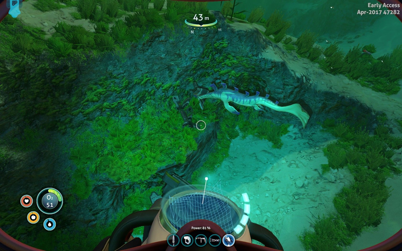 Stalker Subnautica, veduta subacquea verde, 1680x1050 900p, Desktop