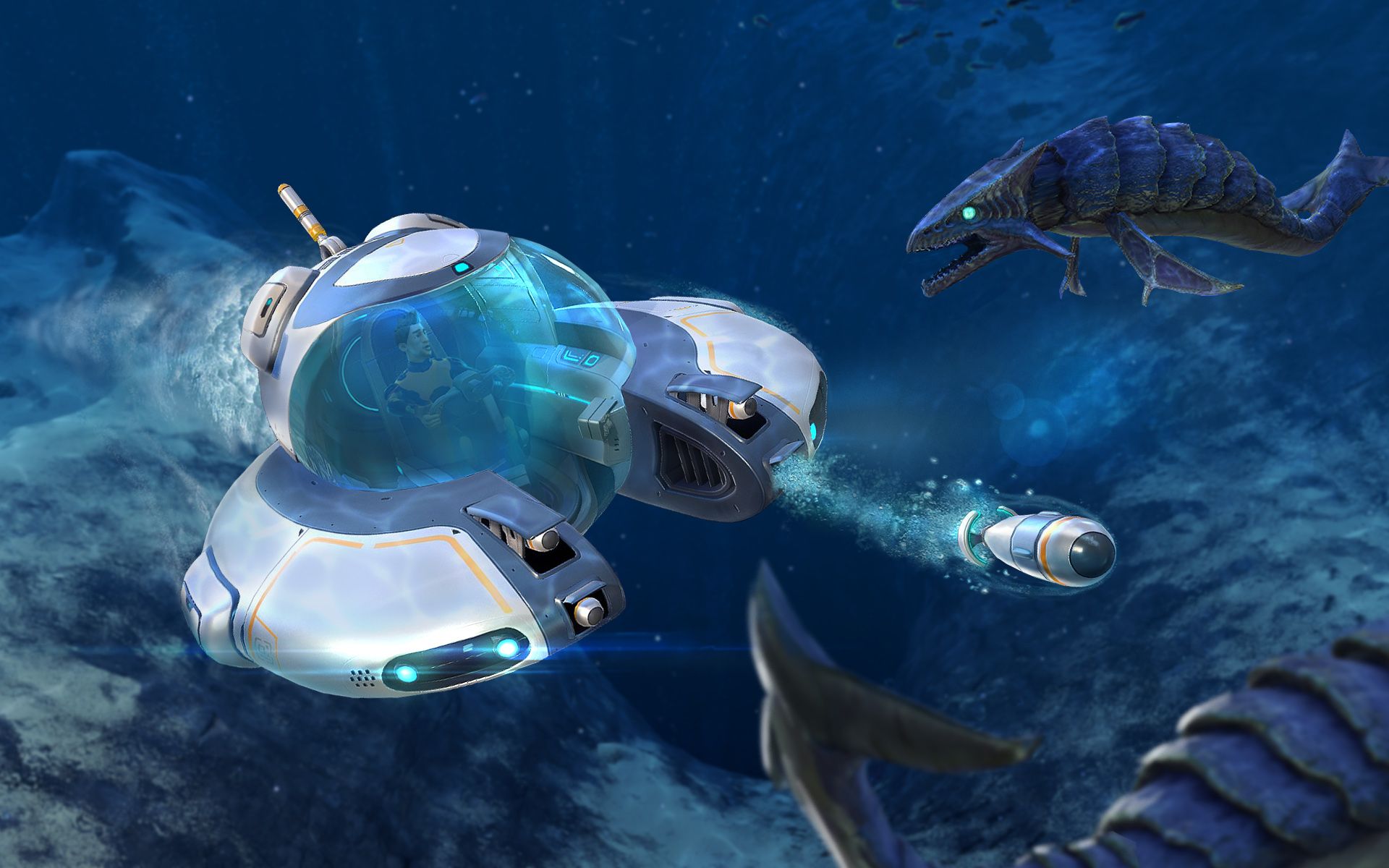 Seamoth sottomarino oceano Subnautica, sopravvivenza sottomarina, 1920x1200 WUXGA, PC