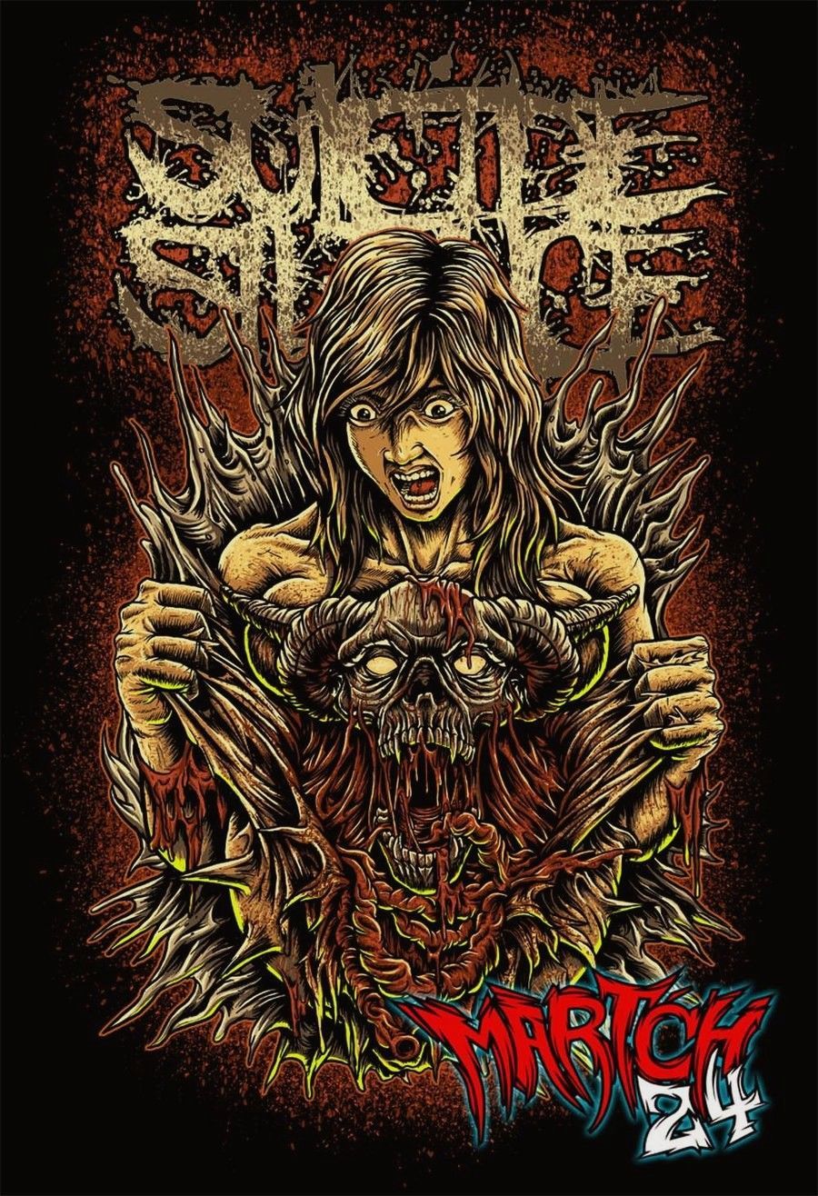 Logo band Suicide Silence, cranio, 1600x1200 HD, Desktop