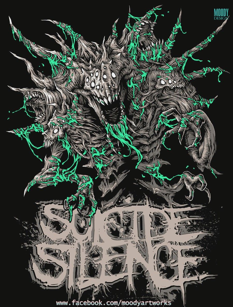 Mostro illustrazione band metal, 900x1184 Full HD Verticale, iPhone