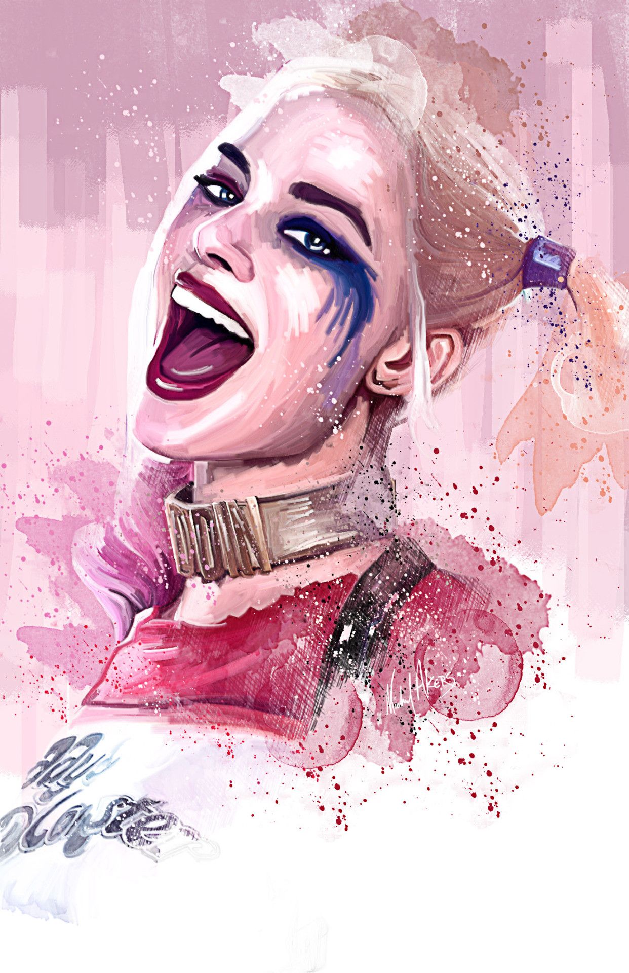 Harley Quinn Suicide Squad ritratto, 1242x1920 Verticale, iPhone