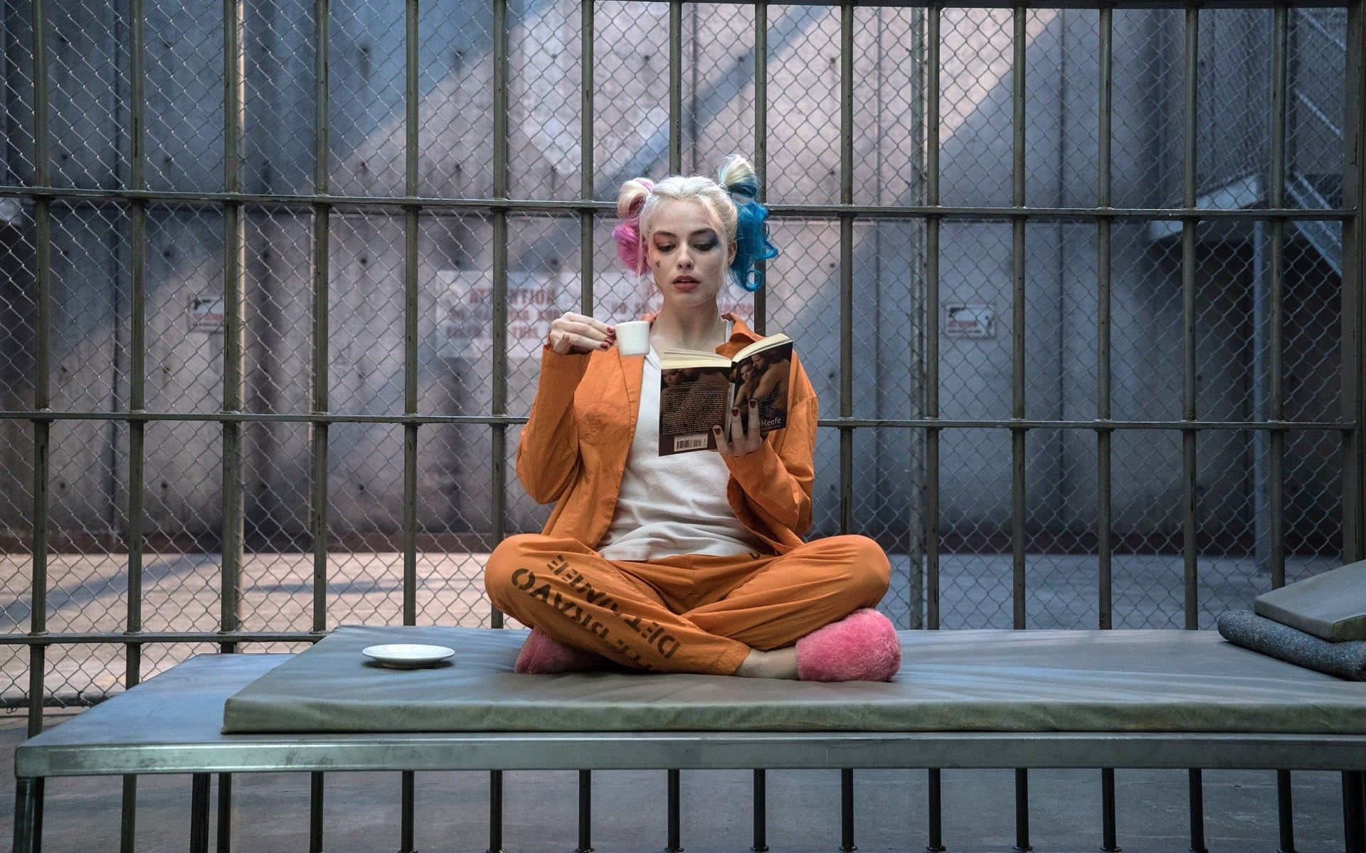 Harley Quinn seduta in cella, 1920x1200 WUXGA, PC