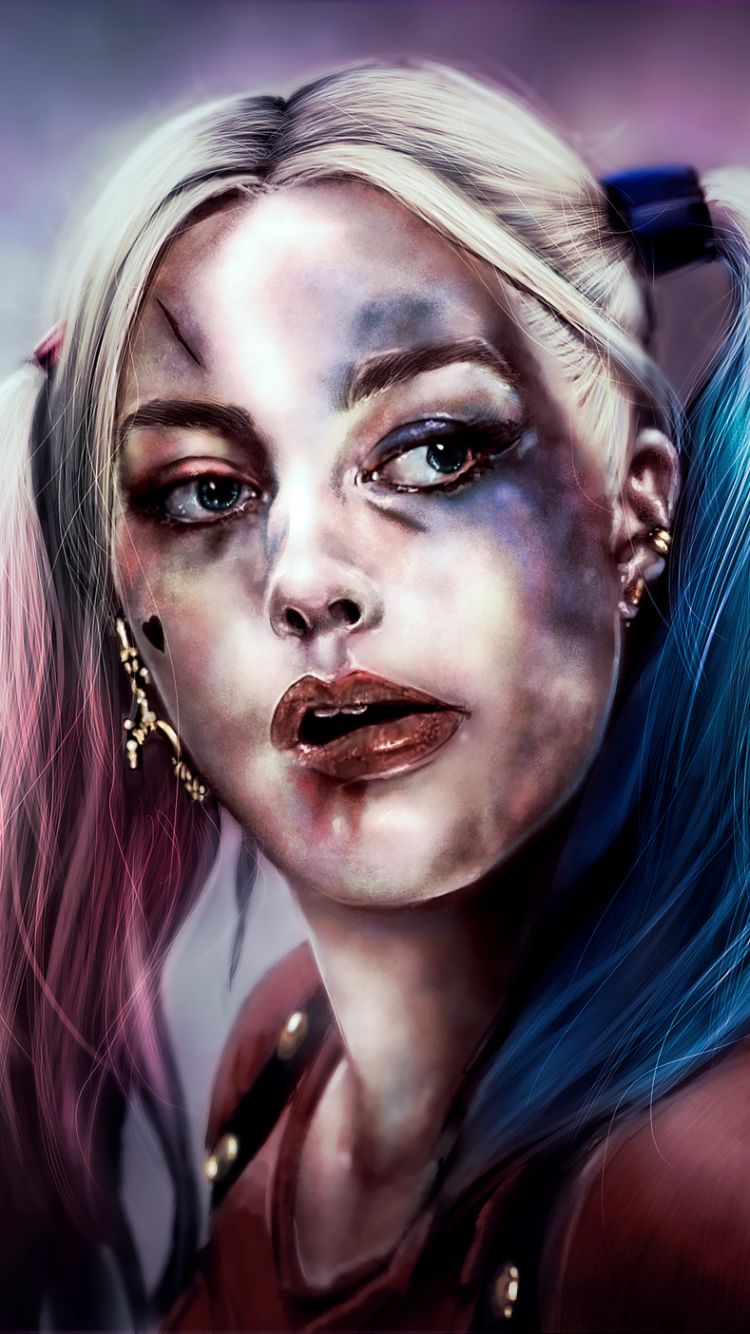 Harley Quinn ritratto Suicide Squad, 750x1334 Verticale, iPhone Pro