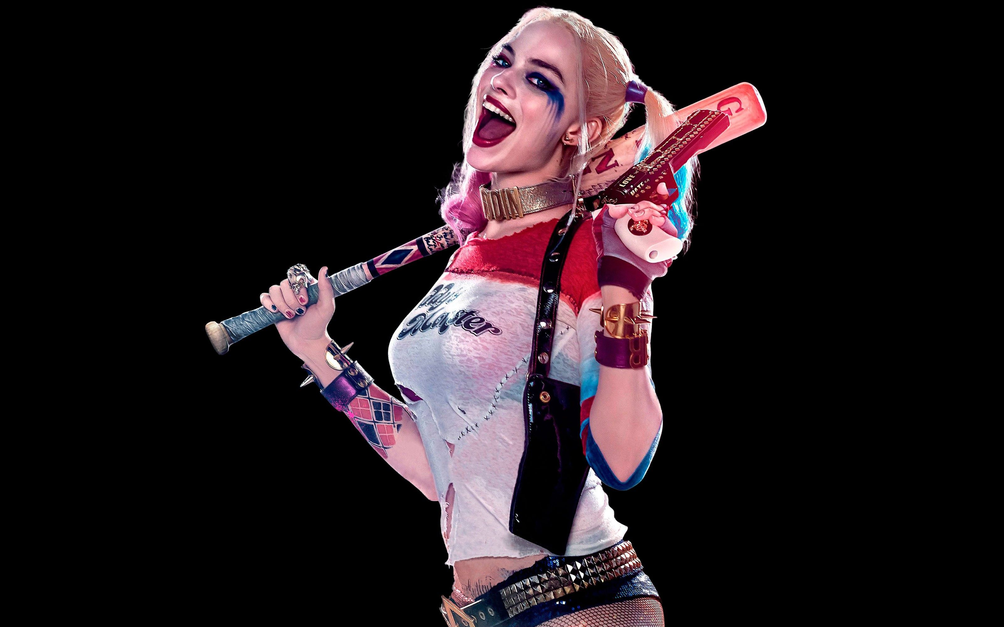 Harley Quinn con mazza da baseball, 3200x2000 2K, Laptop