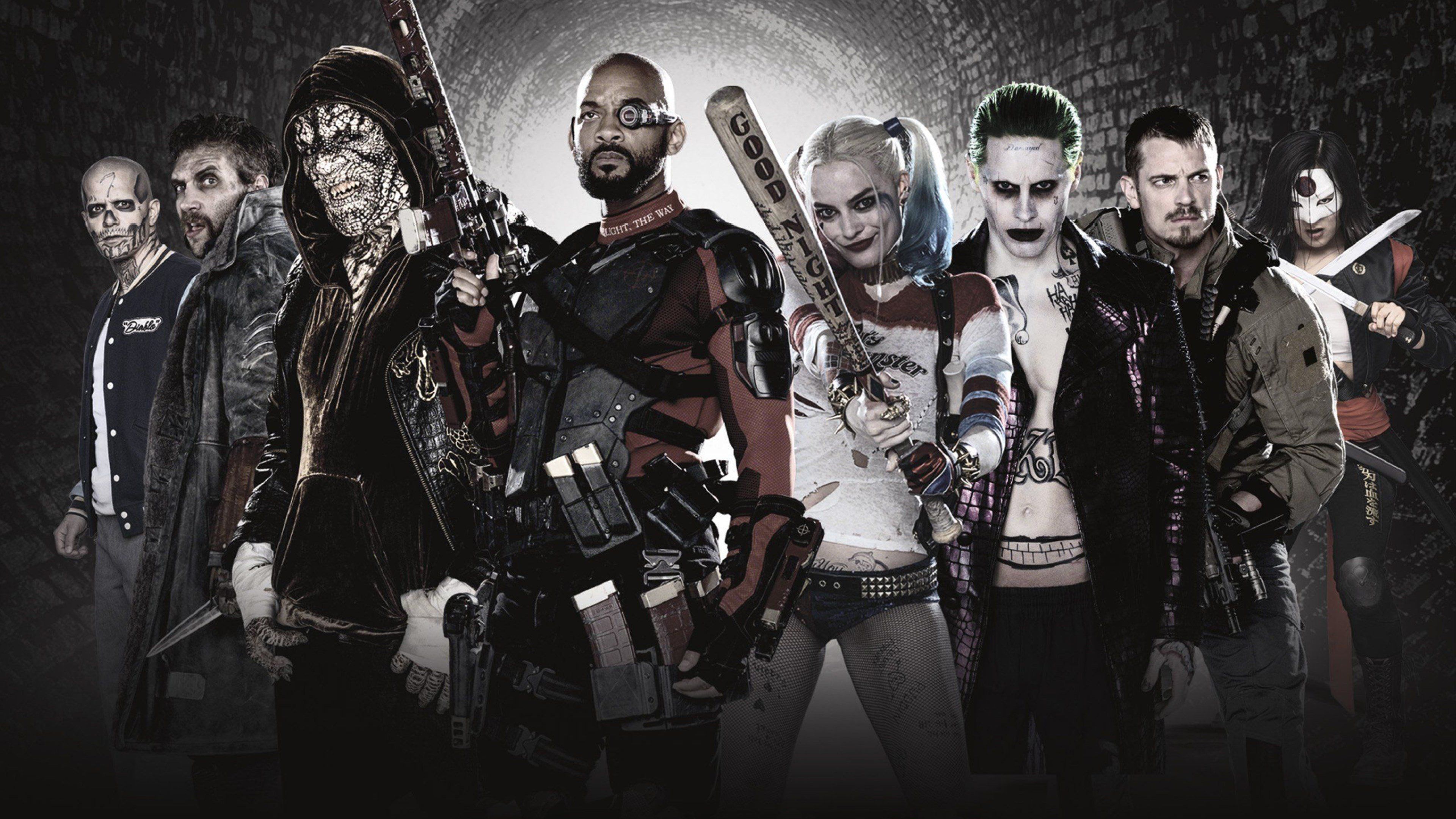 Suicide Squad personaggi gruppo, 3840x2160 4K Ultra HD, Monitor 4K