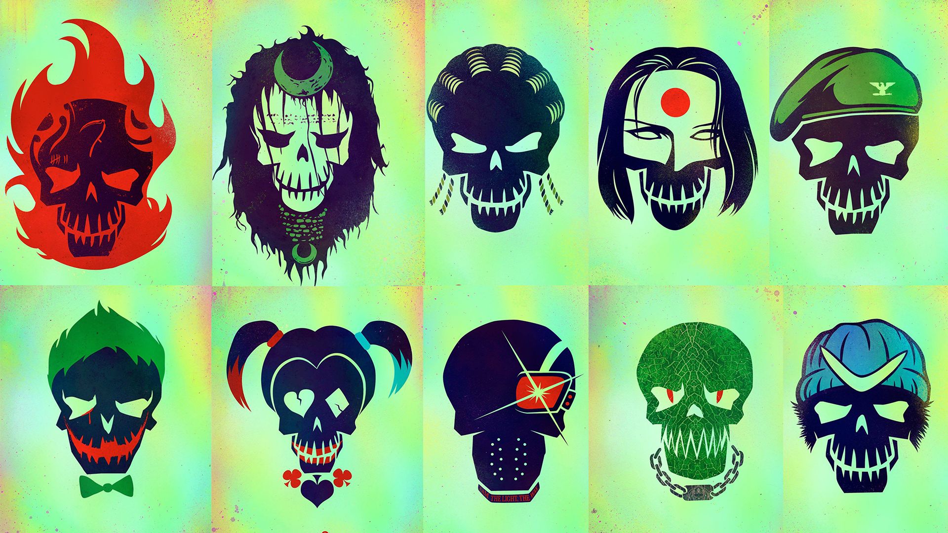 Teschi personaggi Suicide Squad, 1920x1080 1080p, Laptop