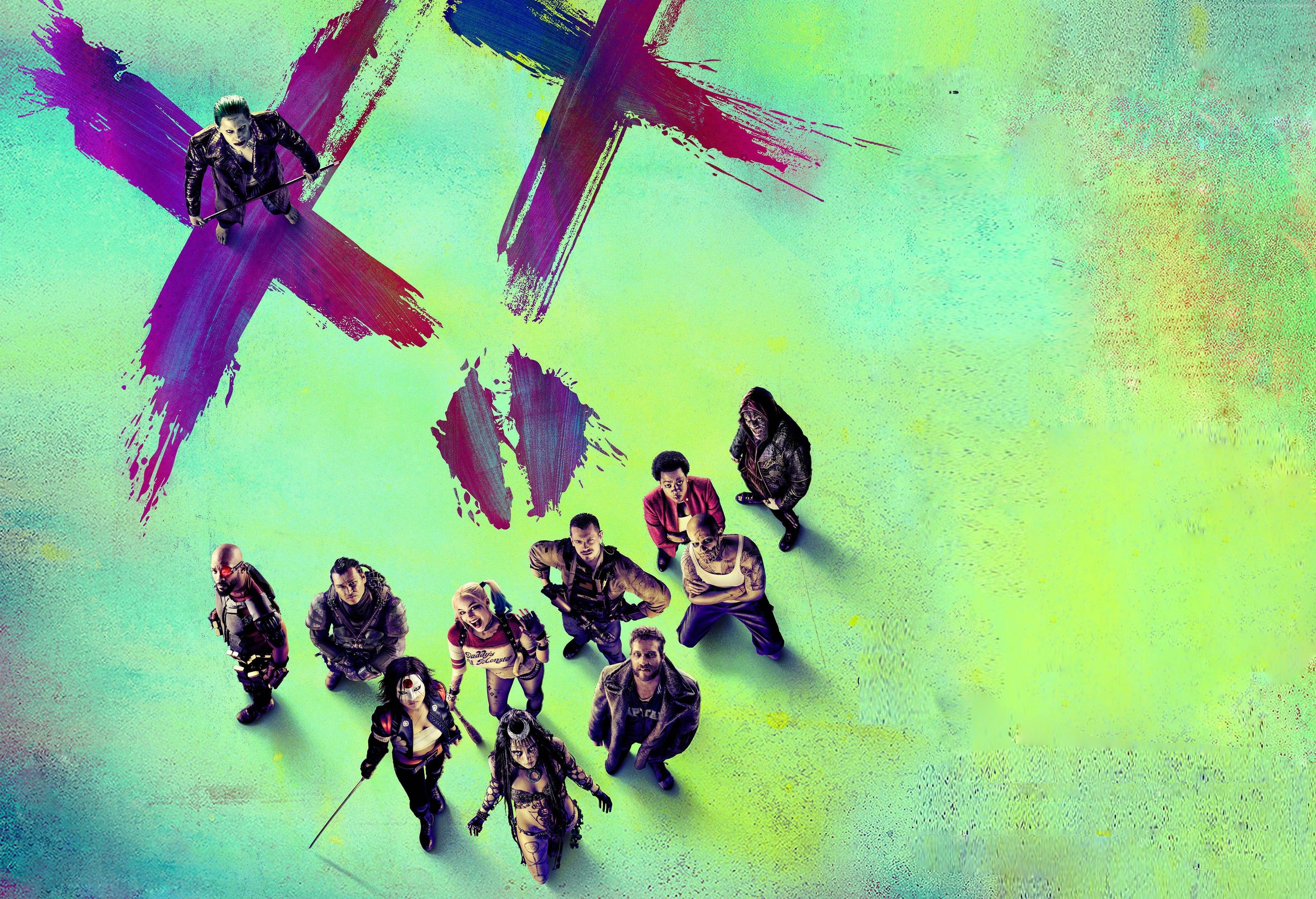 Suicide Squad gruppo personaggi, 4028x2752 UHD, PC 4K