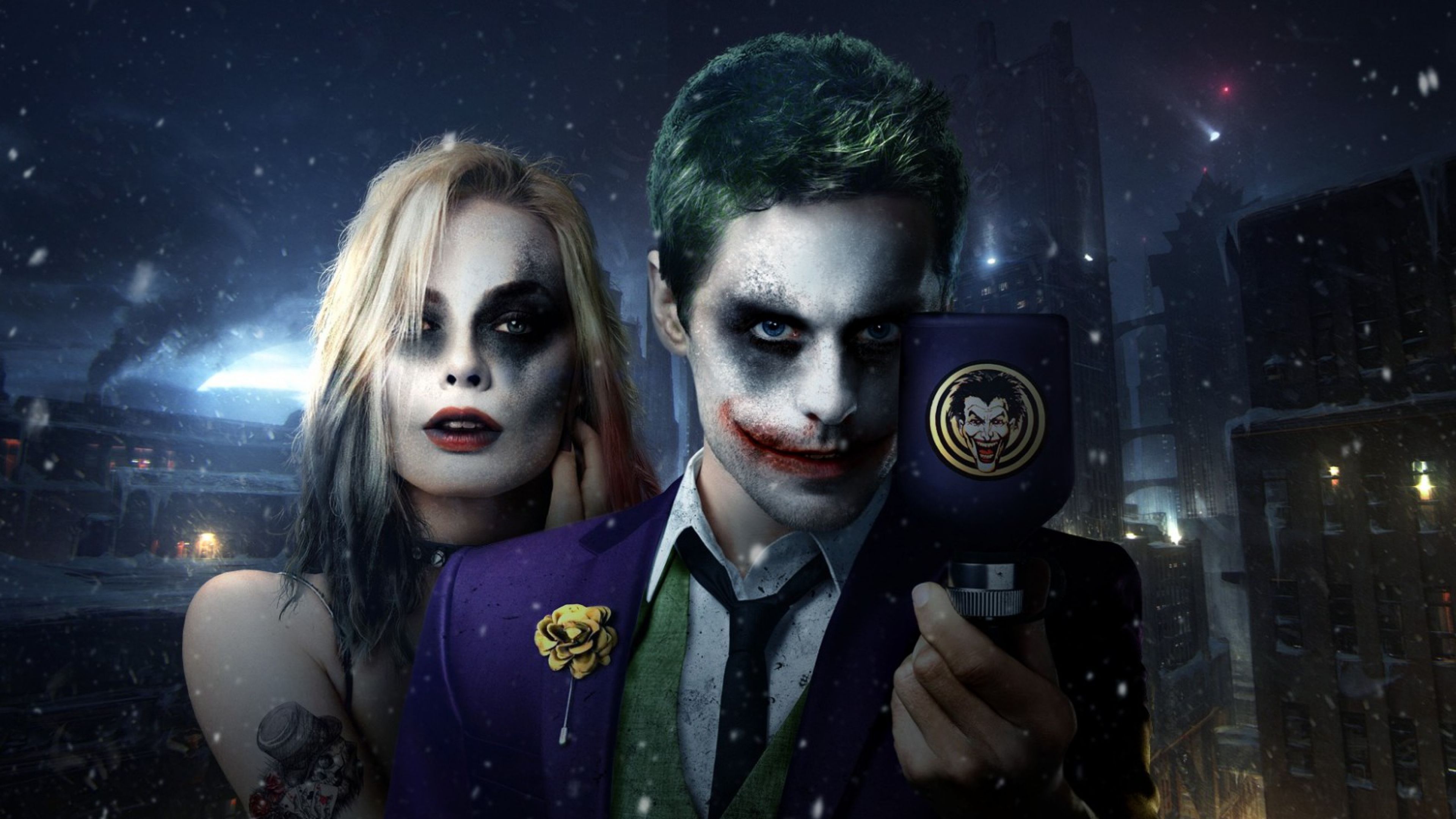 Harley Quinn e Joker, 3840x2160 Ultra HD, 4K TV