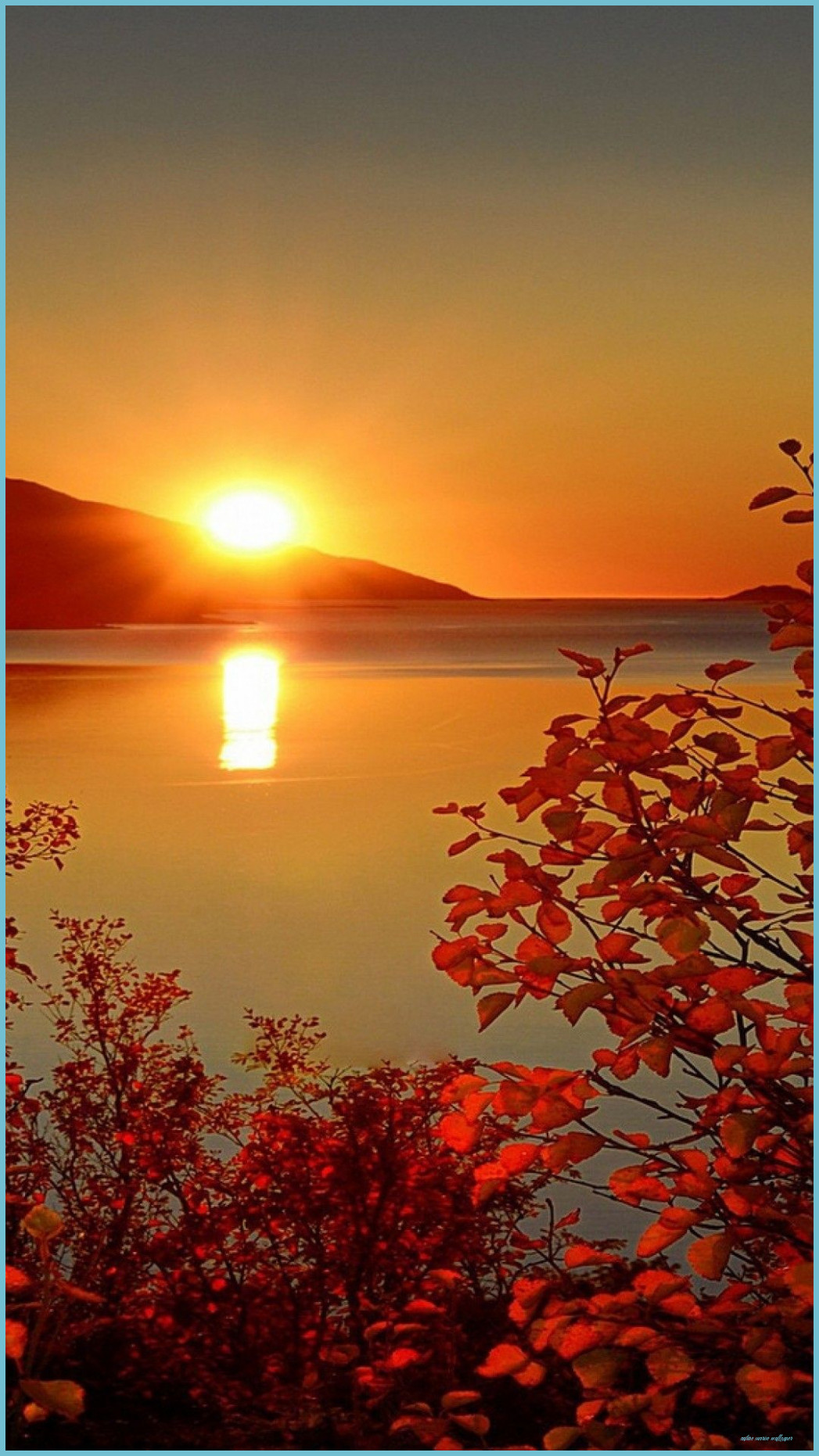 Alba su lago con colline, 1047x1862 Full HD Verticale, Smartphone