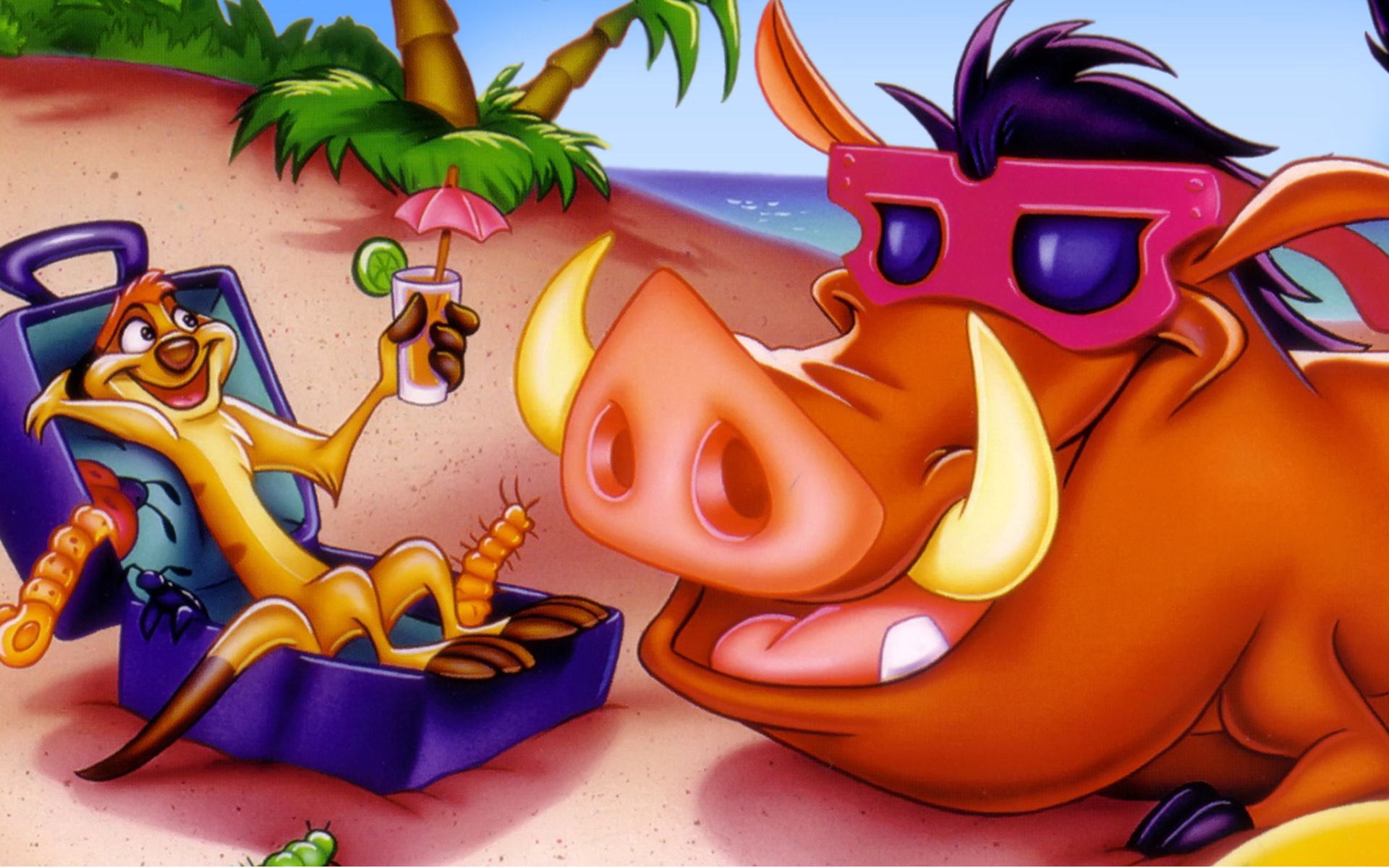 Timon e Pumbaa spiaggia, 1920x1200 Full HD+, iMac