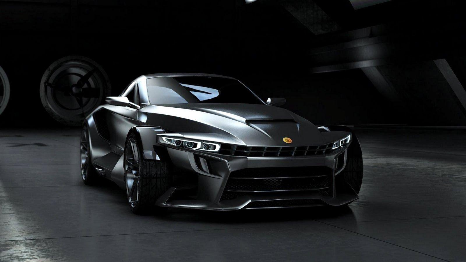Auto sportiva nera concept, 1600x900 HD, PC