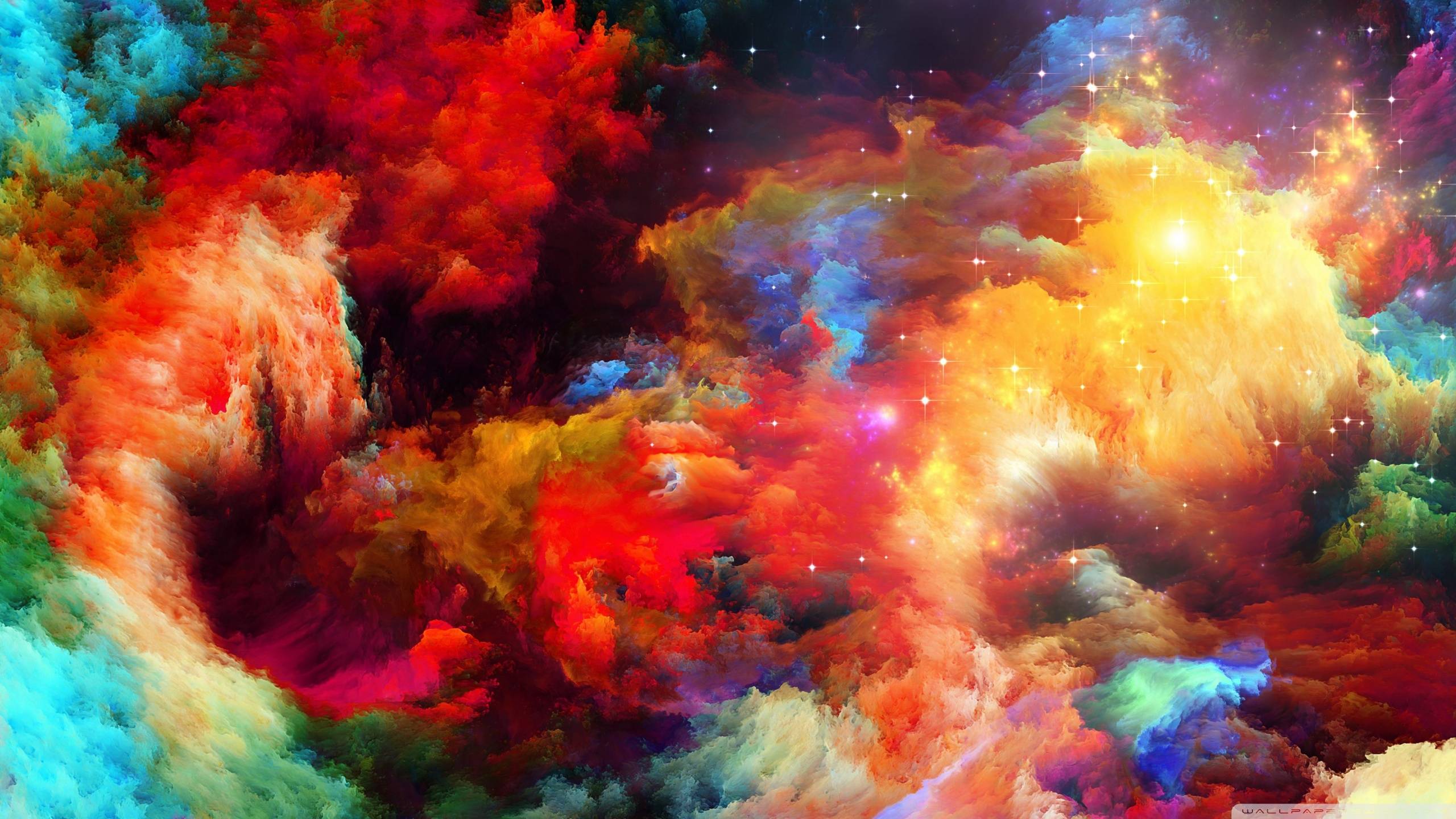 Nebulosa colorata astratta, 2560x1440 2K, Desktop