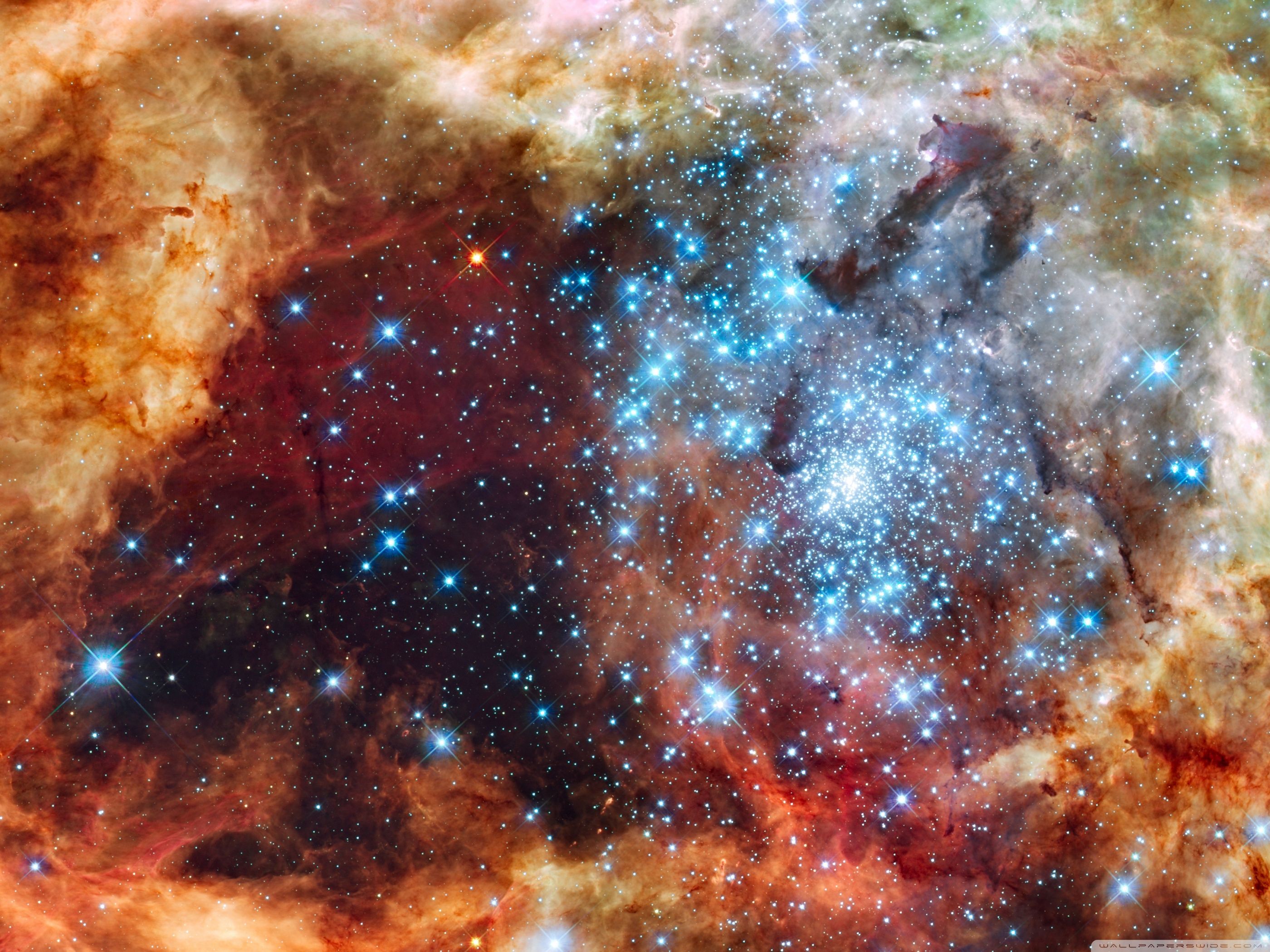 Ammasso stellare nebulosa spaziale, 2800x2100 2K+, PC