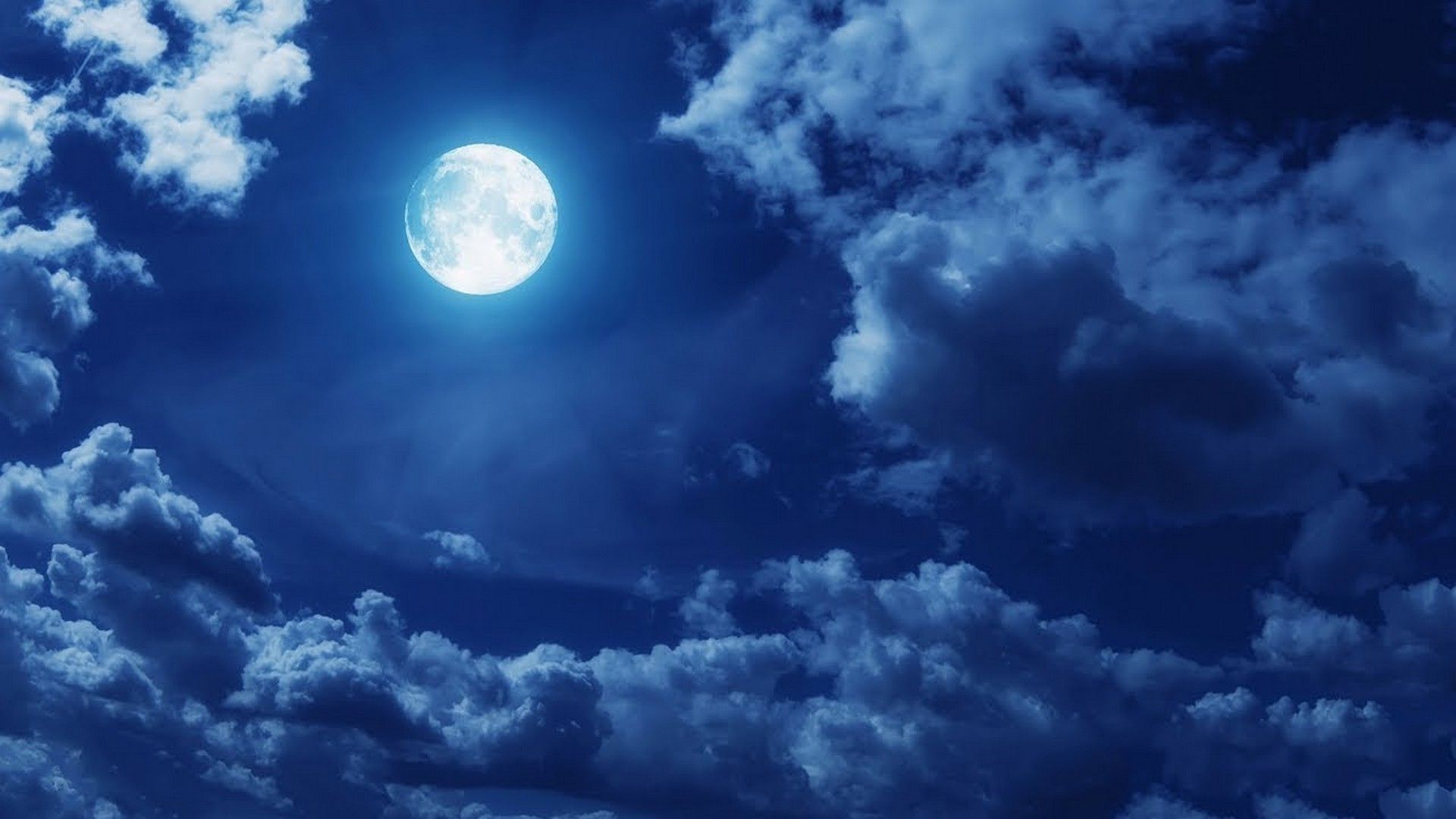 Luna piena tra nuvole, 1920x1080 Full HD 1080p, PC Desktop