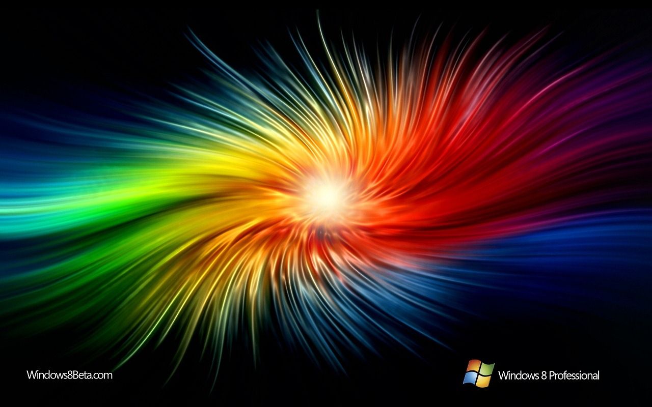 Windows 8 vortice arcobaleno, sistema operativo Microsoft, 1280x800 HD, Desktop