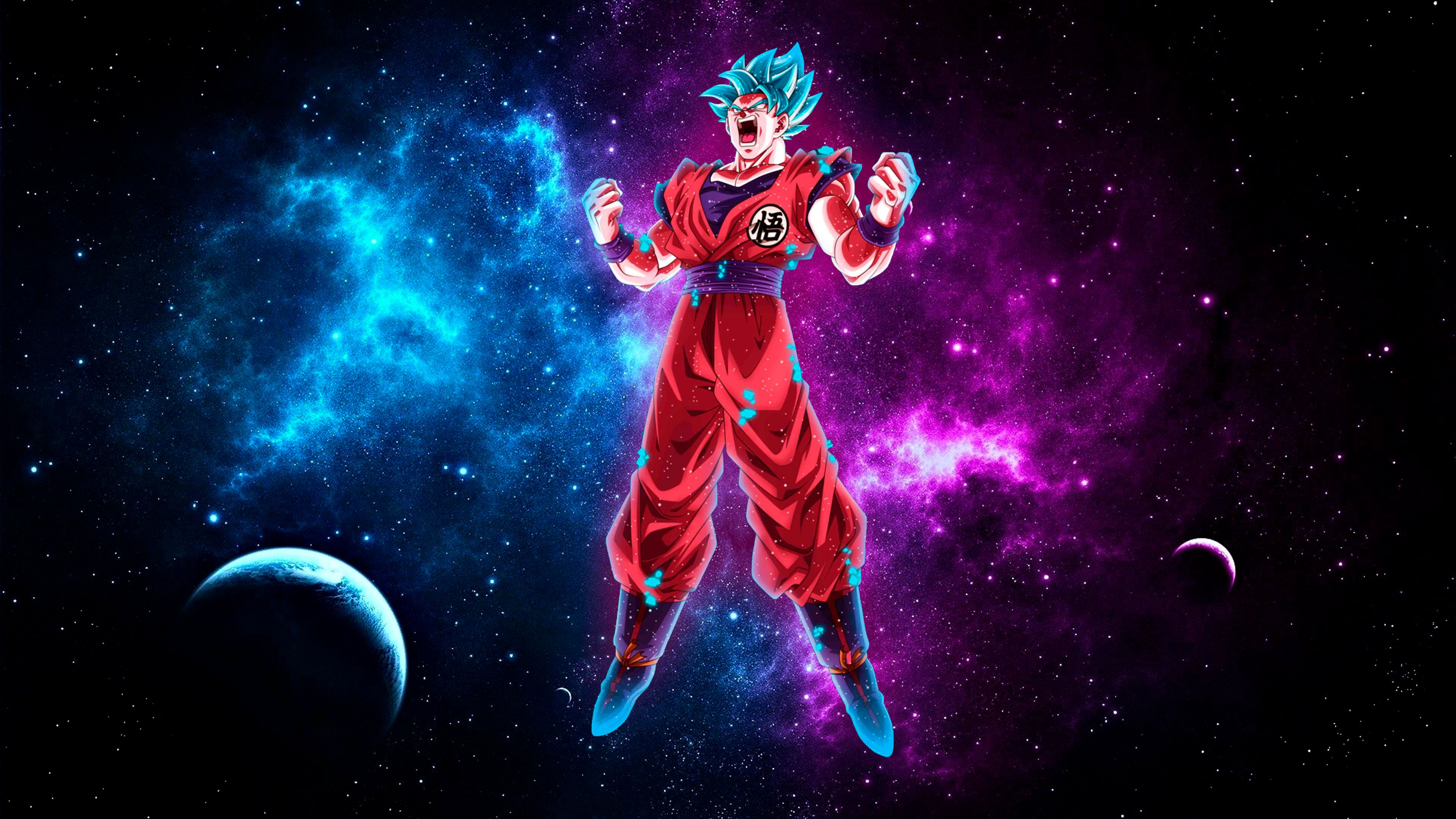 Goku Super Saiyan Blue spazio, Dragon Ball, 3840x2160 4K, Desktop 4K