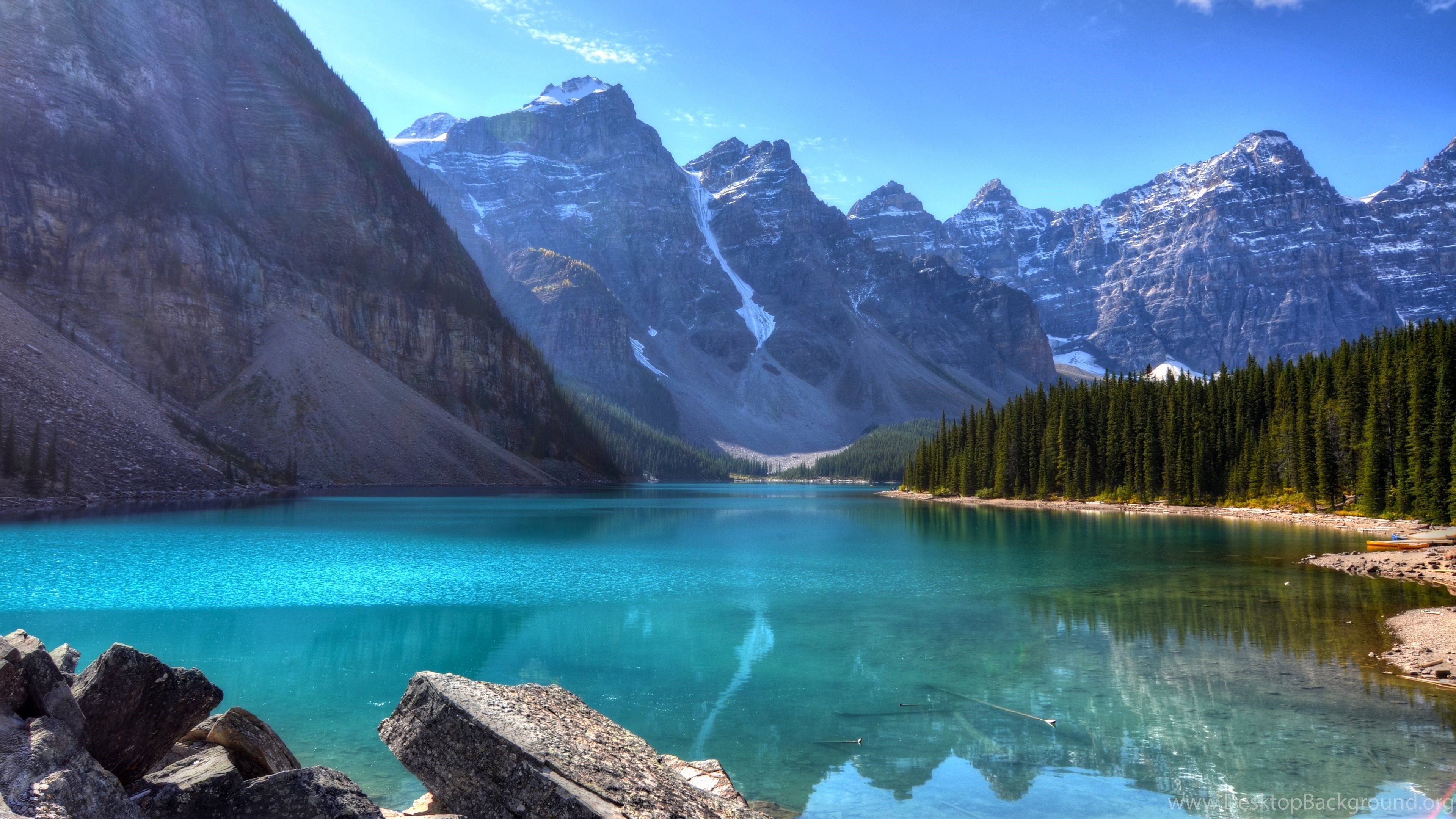 Lago turchese e montagne rocciose, 3840x2160 Ultra HD, 4K TV