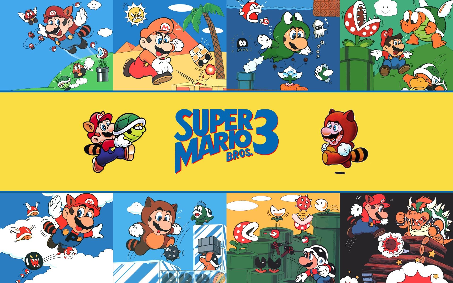 Collage Super Mario Bros 3, 1920x1200 Full HD+ WUXGA, Desktop