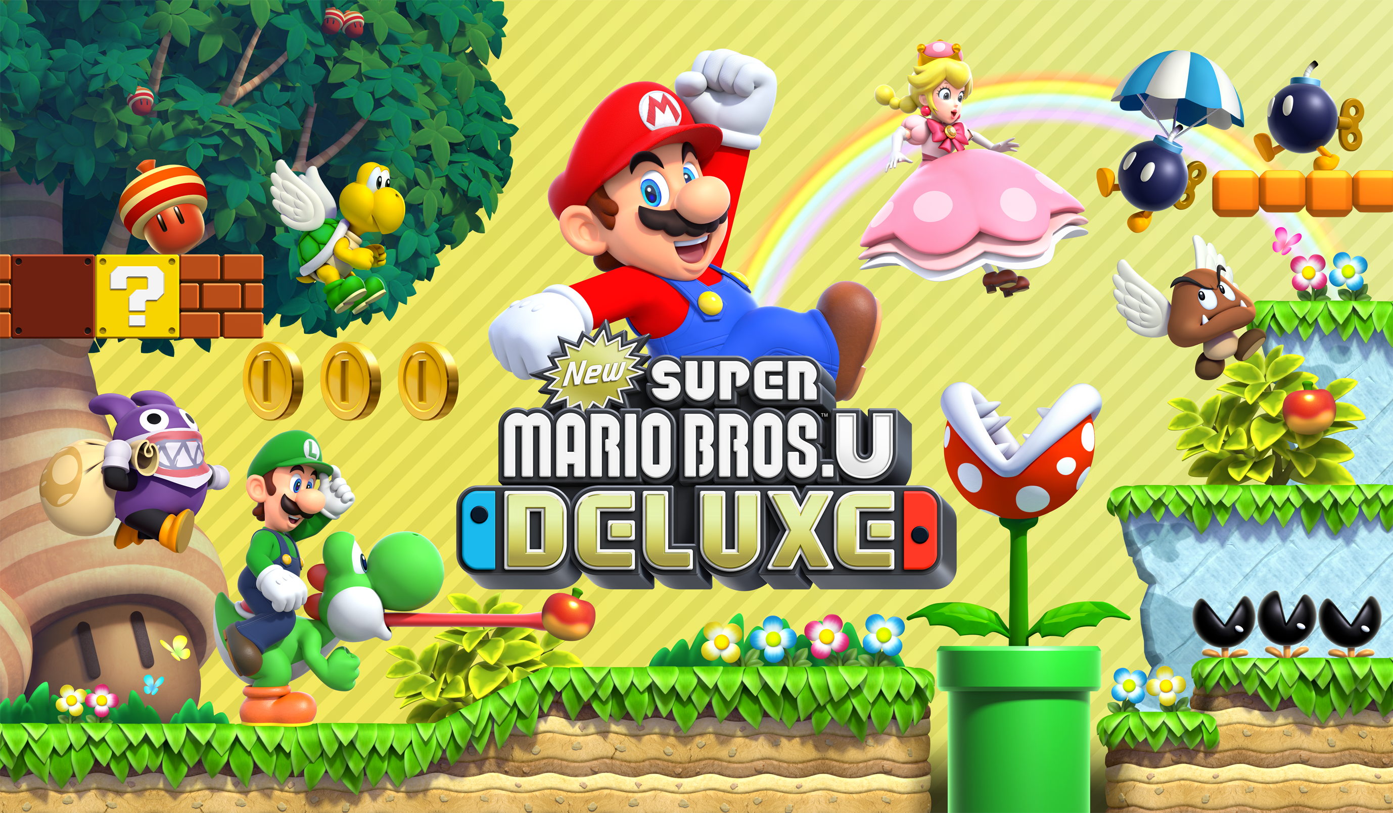 New Super Mario Bros U Deluxe, Nintendo, 2756x1610 WQXGA, Desktop