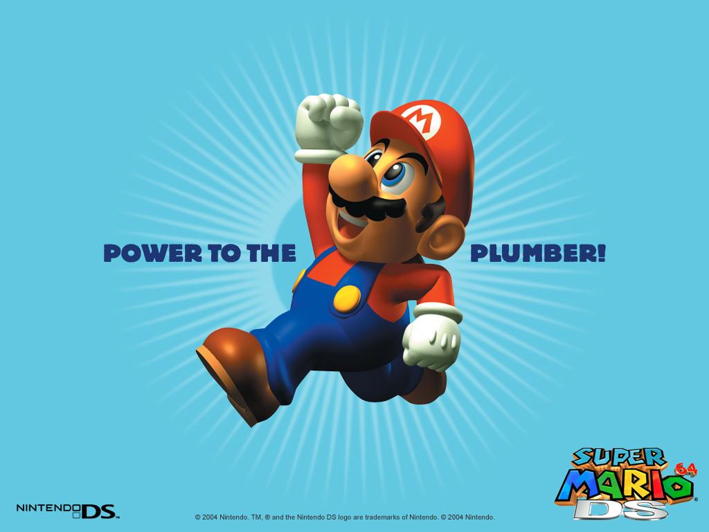 Mario che salta, sfondo azzurro, 1024x768 HD, Desktop
