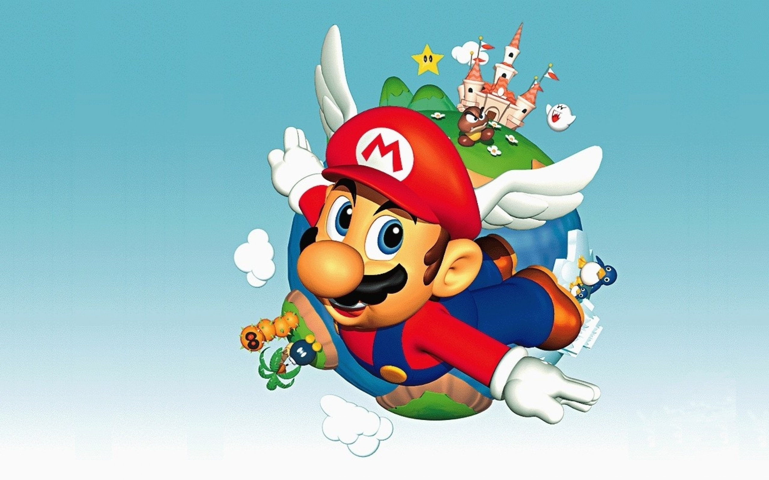 Mario con ali cappello volante, idraulico, 2560x1600 2K+, Laptop
