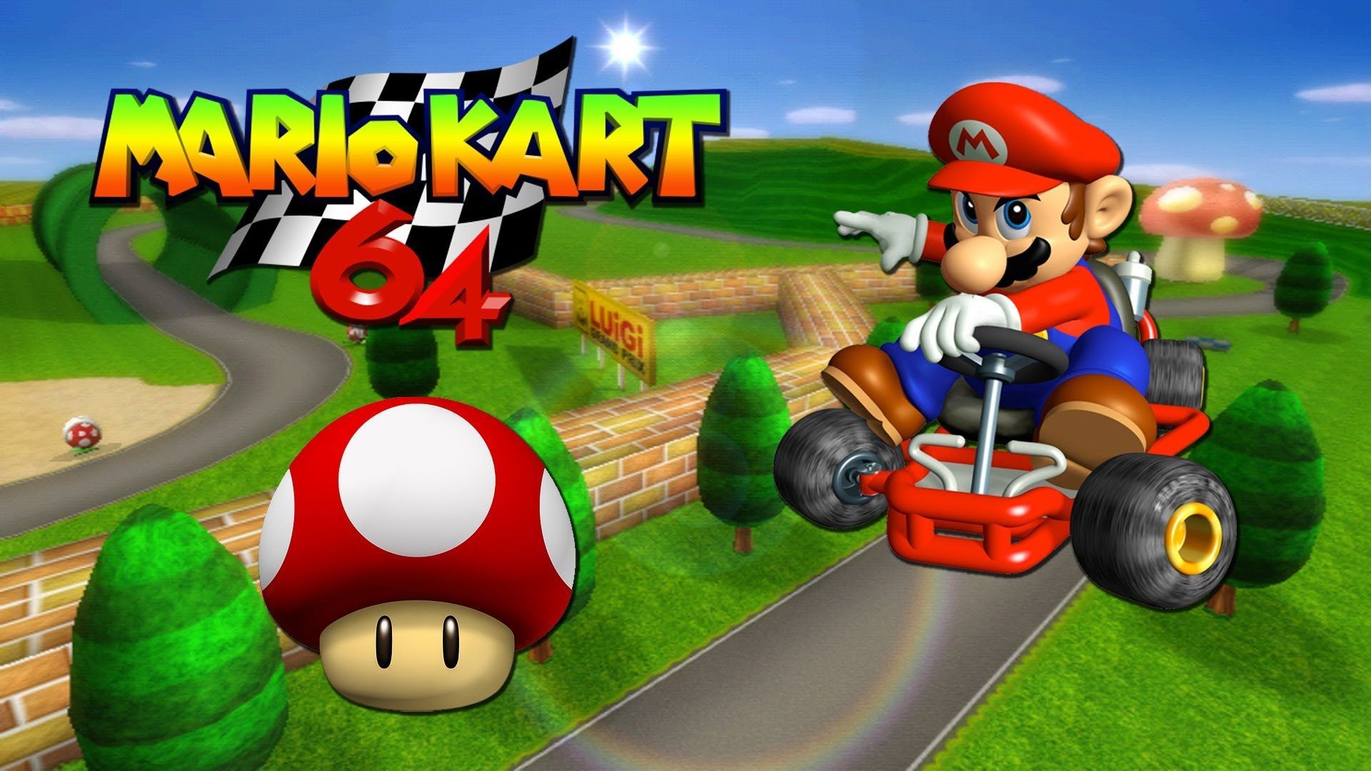 Mario Kart 64 logo Mario, 1920x1080 Full HD, Desktop