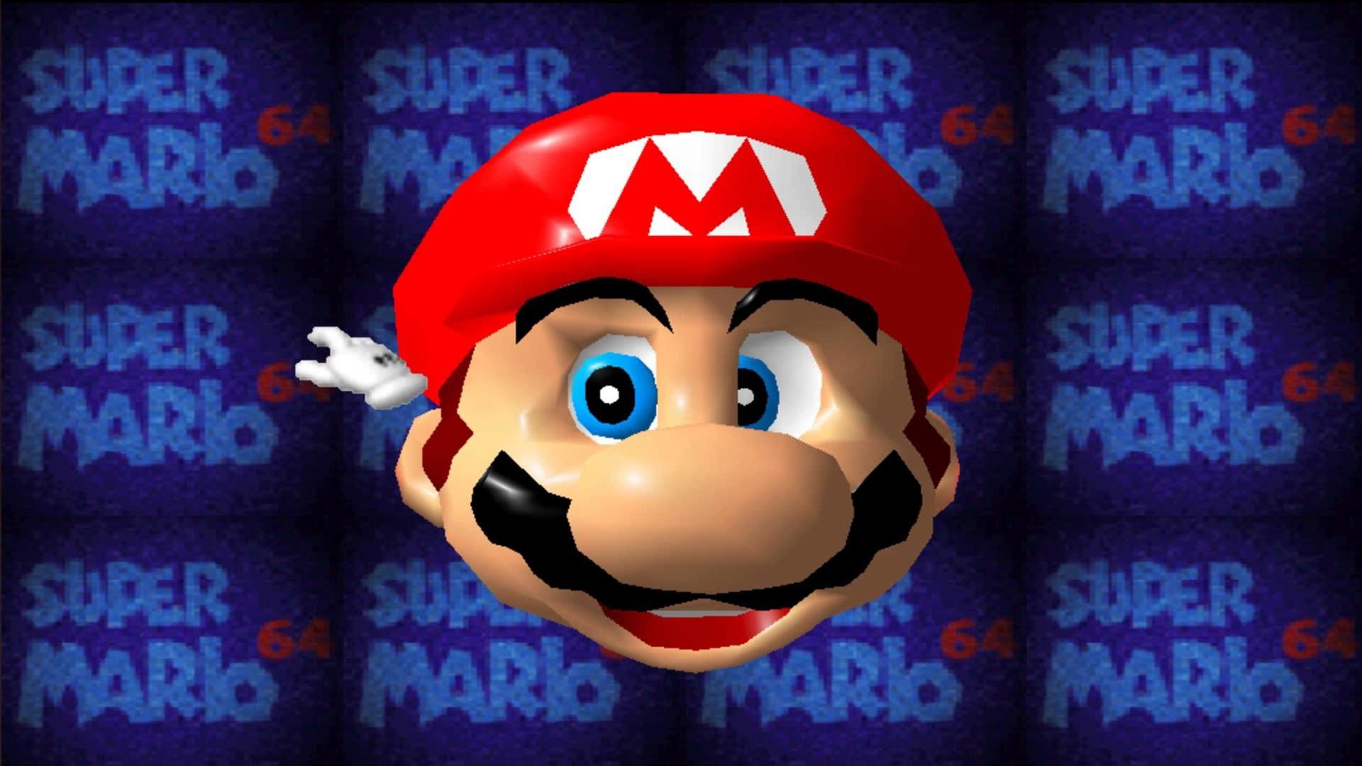 Mario testa Super Mario 64, 1920x1080 Full HD, PC Desktop