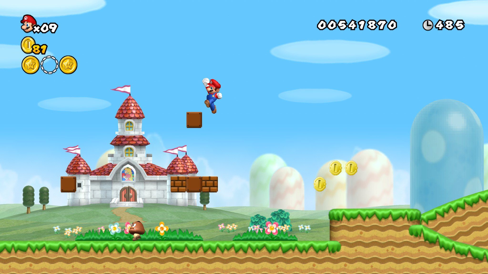 Mario, castello di Peach, New Super Mario Bros, 2048x1152 Hi-Res, Desktop