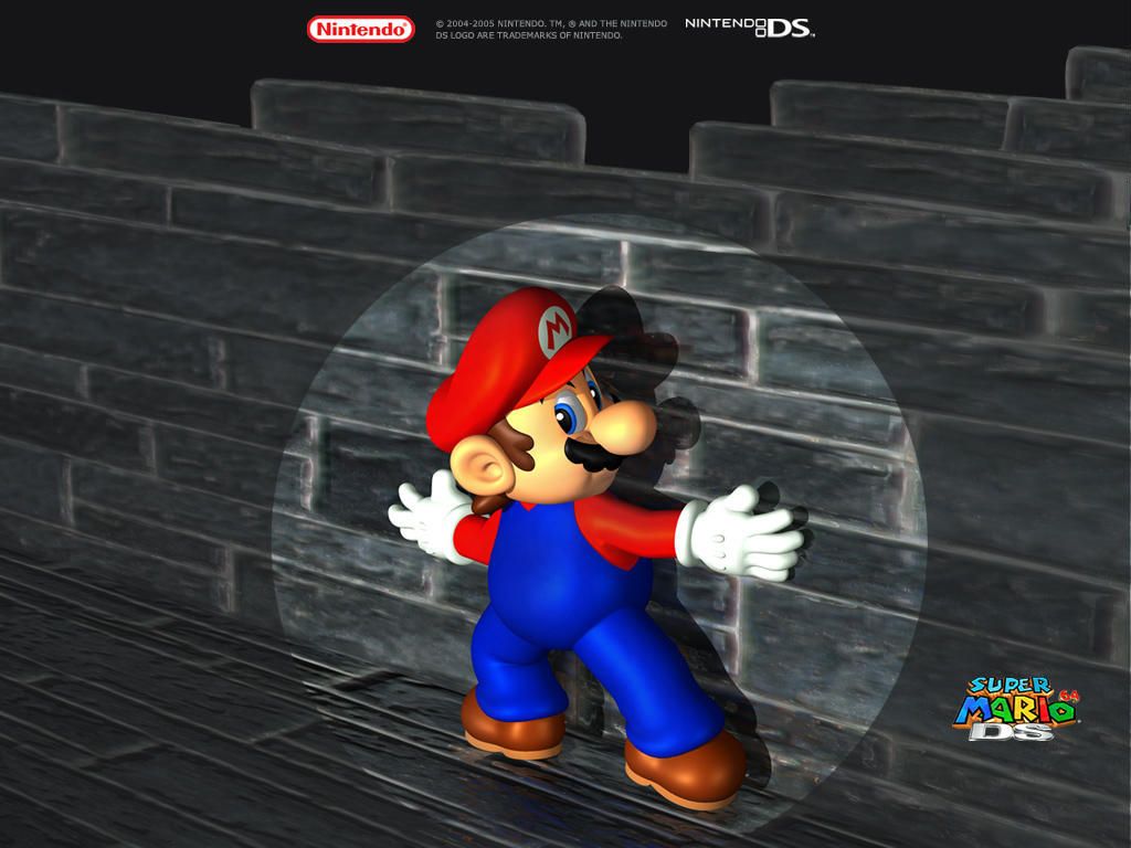 Mario contro muro di pietra, 1024x768 HD, Desktop