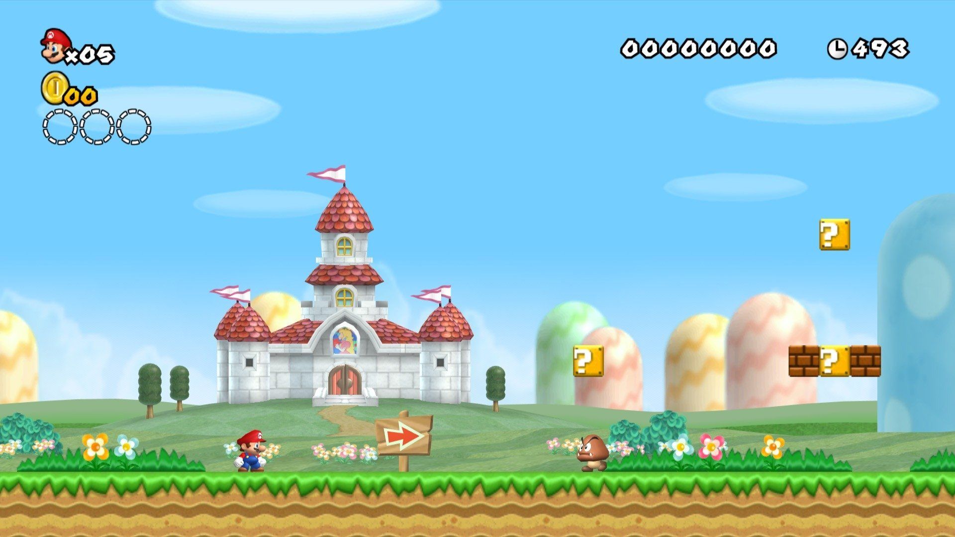 Mario, castello, New Super Mario Bros, platform, 1920x1080 1080p, Monitor Gaming