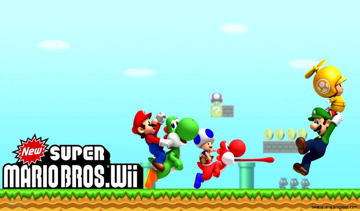 New Super Mario Bros Wii, platform, 1440x846 720p, PC