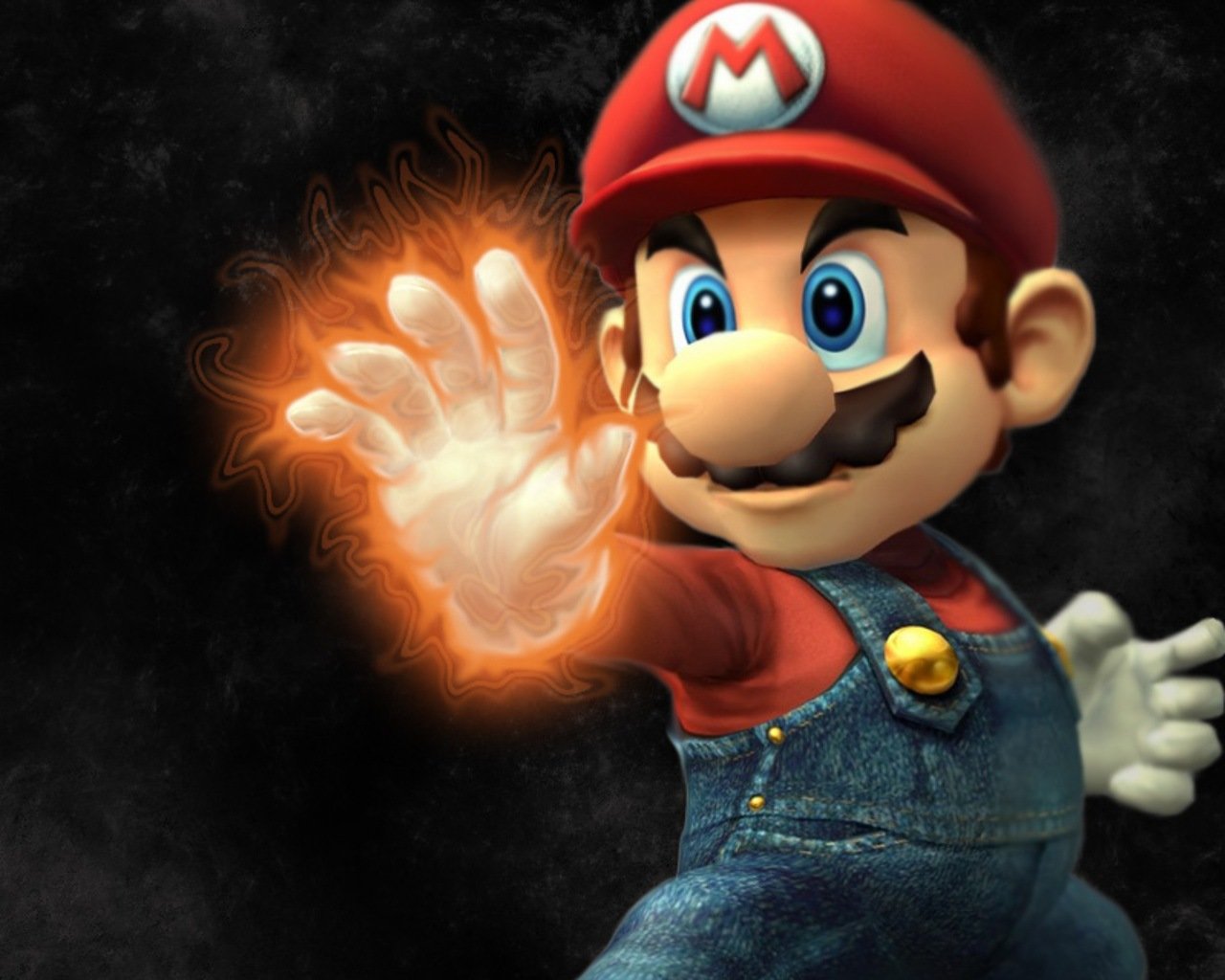 Mario con fiammata in mano, 1280x1024 HD, Desktop