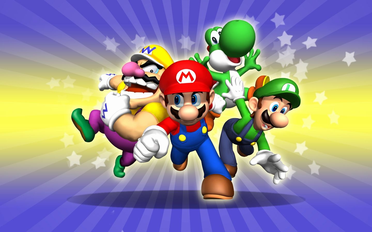 Mario, Wario, Yoshi, Luigi personaggi, 1440x900 720p, Monitor Gaming