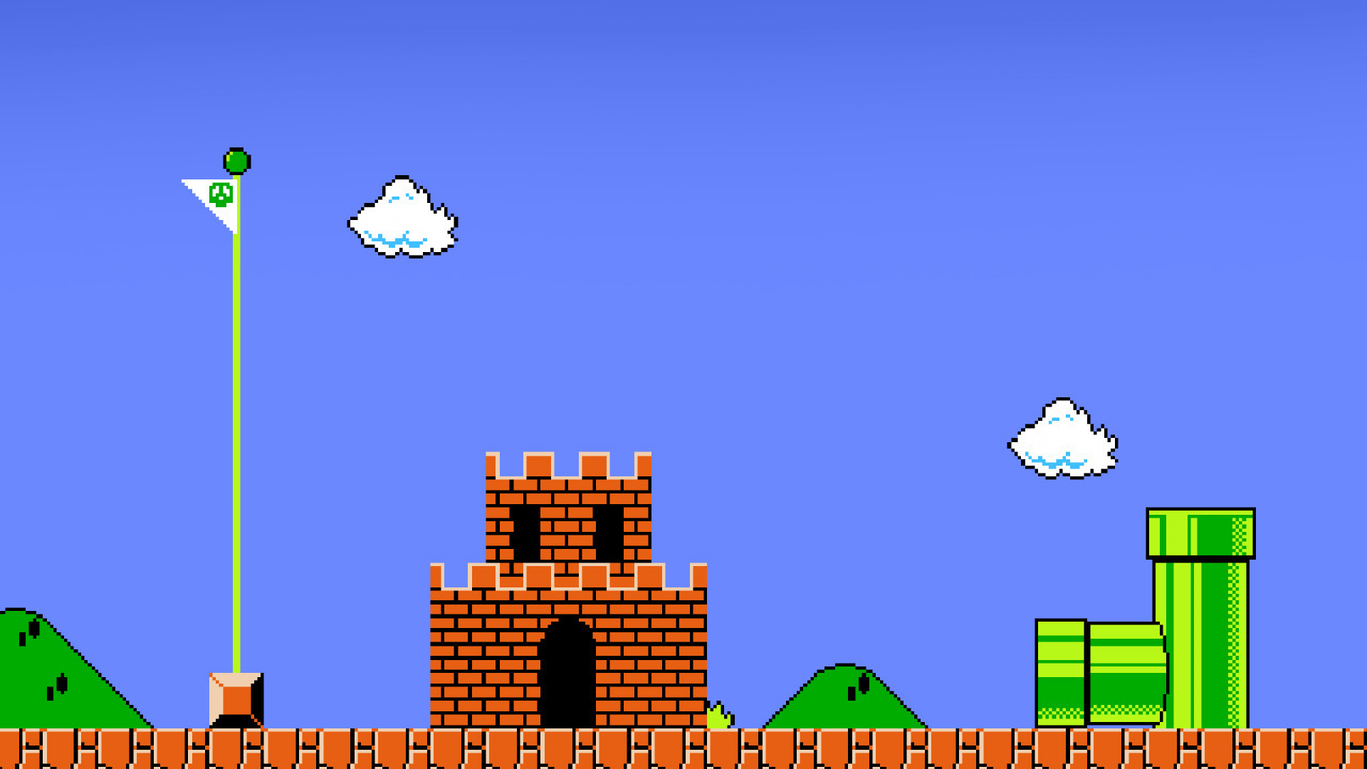 Super Mario Bros livello castello pixel, 1920x1080 1080p, PC