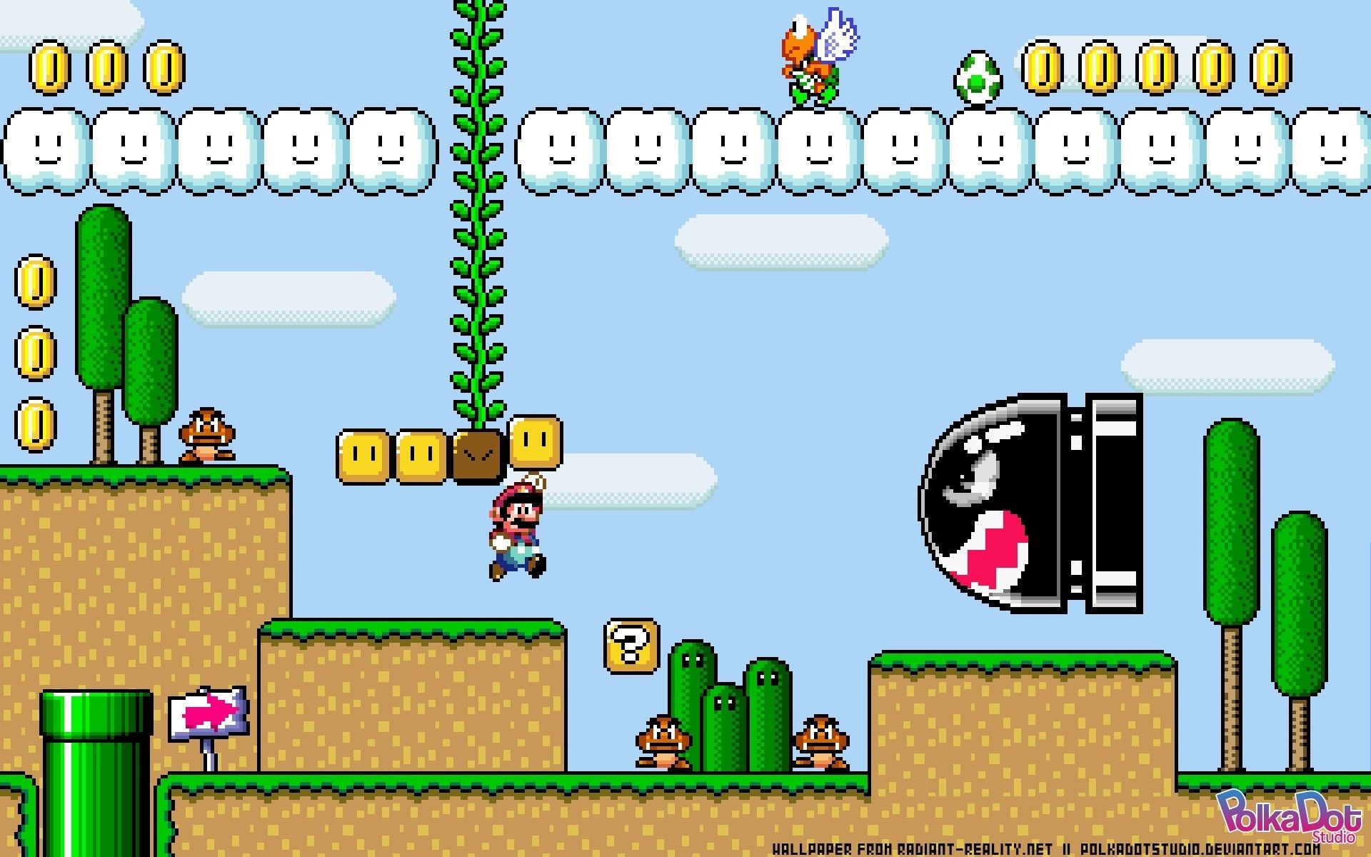 Super Mario World livello classico, 1920x1200 Full HD+, PC Desktop