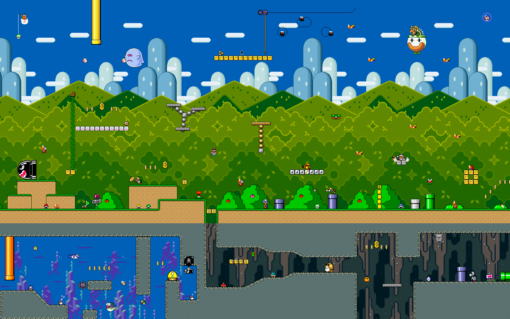 Super Mario World livello pixel art, 1680x1050 900p, Laptop
