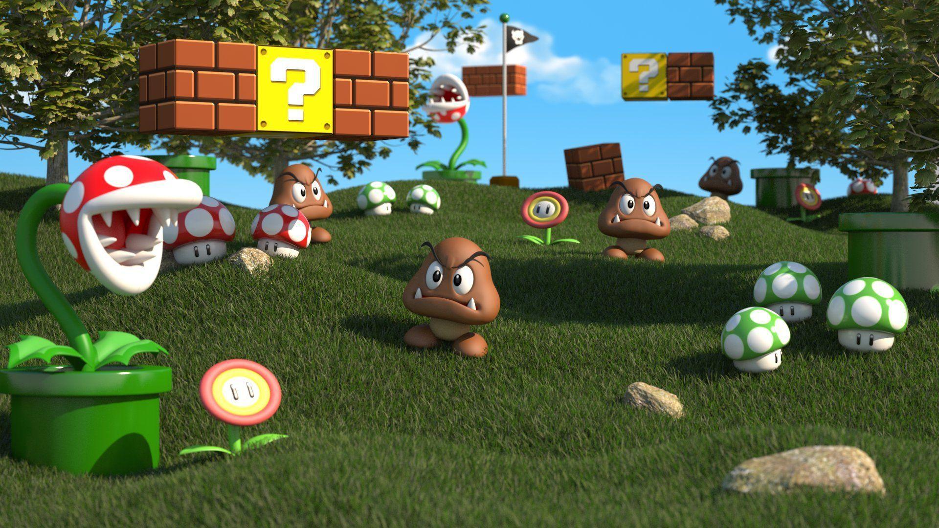 Super Mario World personaggi 3D, 1920x1080 1080p, Desktop