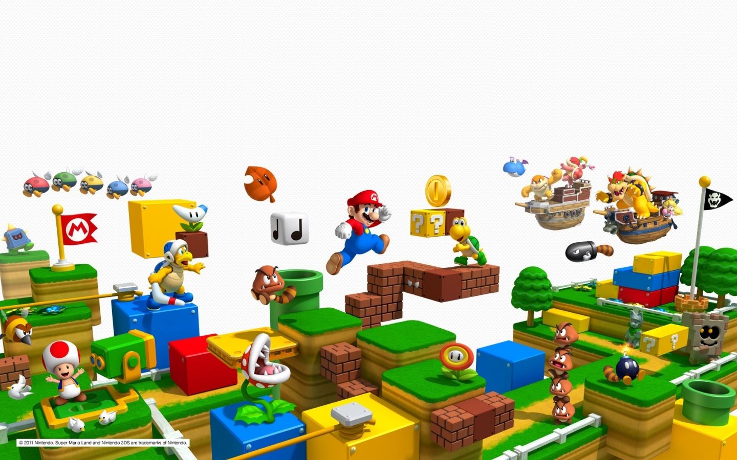 Super Mario World personaggi, 1440x900 HD, Desktop