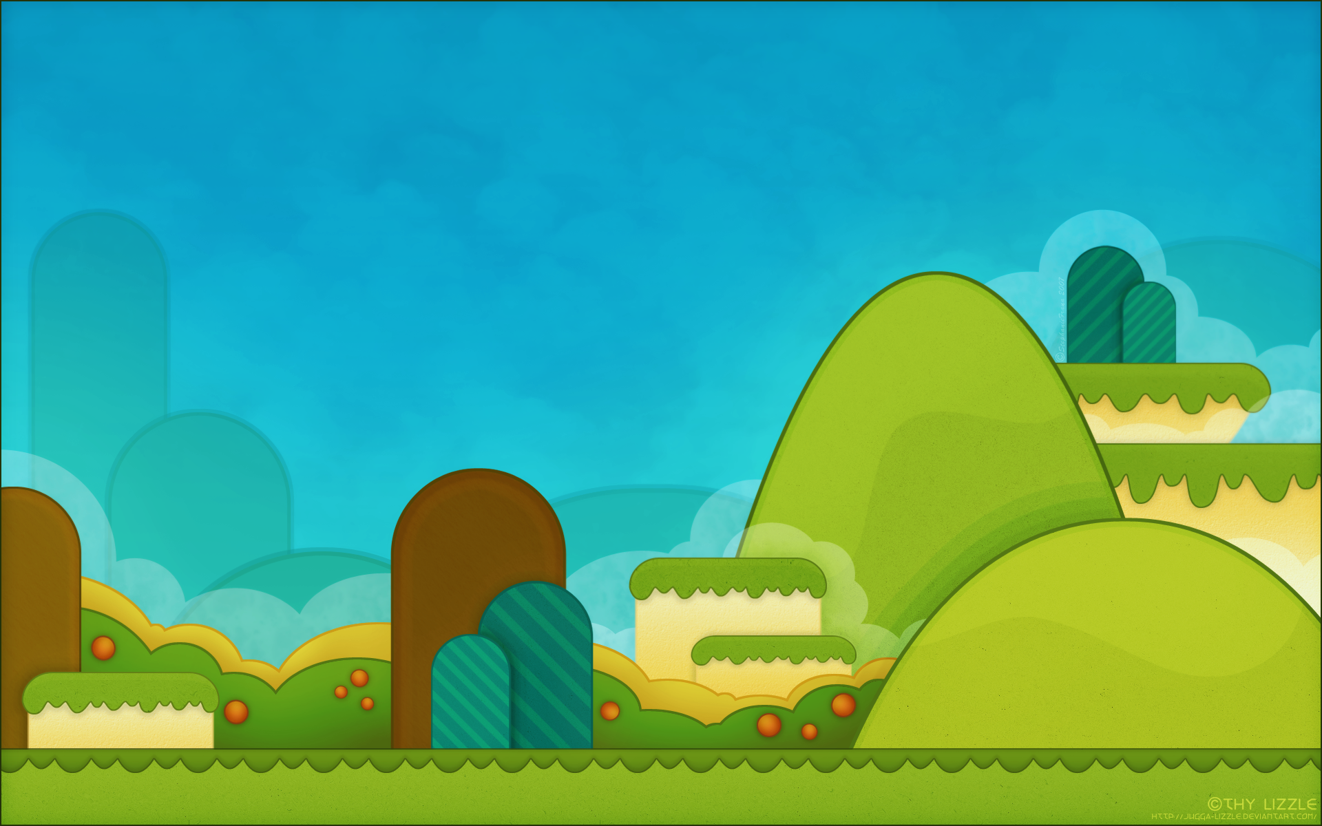 Super Mario World colline verdi, 1920x1200 Full HD+ WUXGA, PC Desktop