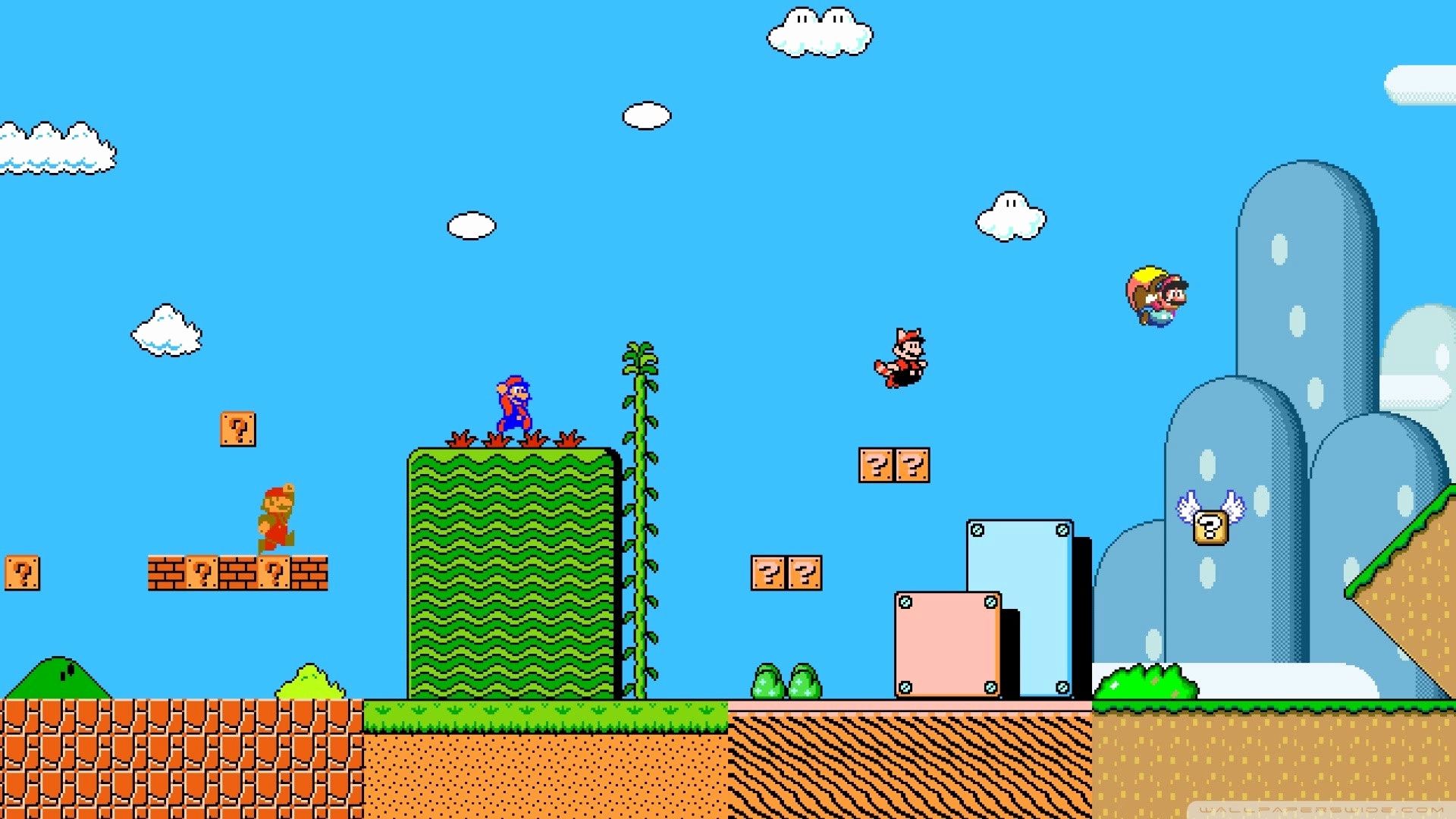 Super Mario World livello platform, 1920x1080 Full HD 1080p, Desktop