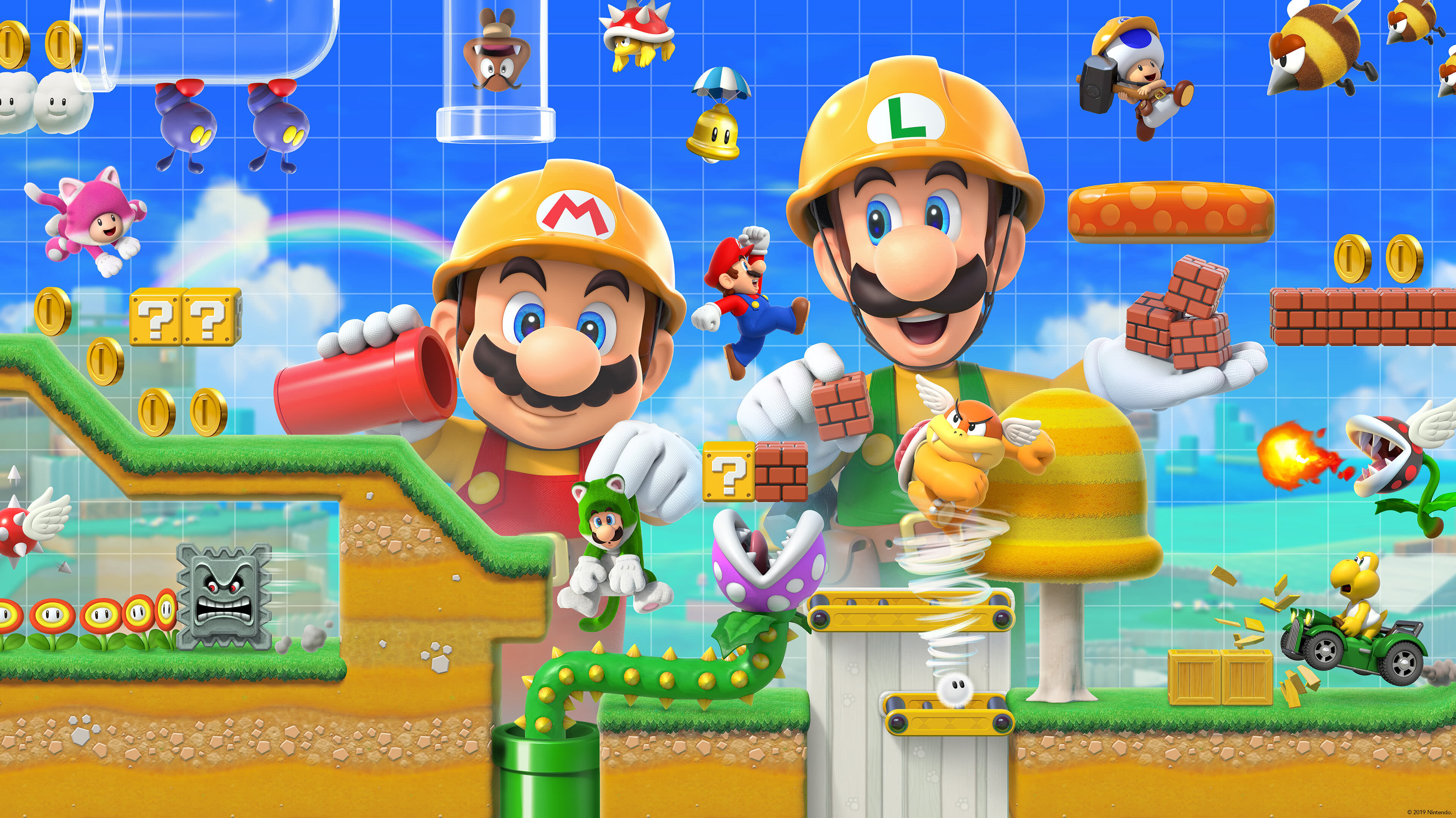 Mario e Luigi Maker 2, 3840x2160 4K Ultra HD, Monitor 4K