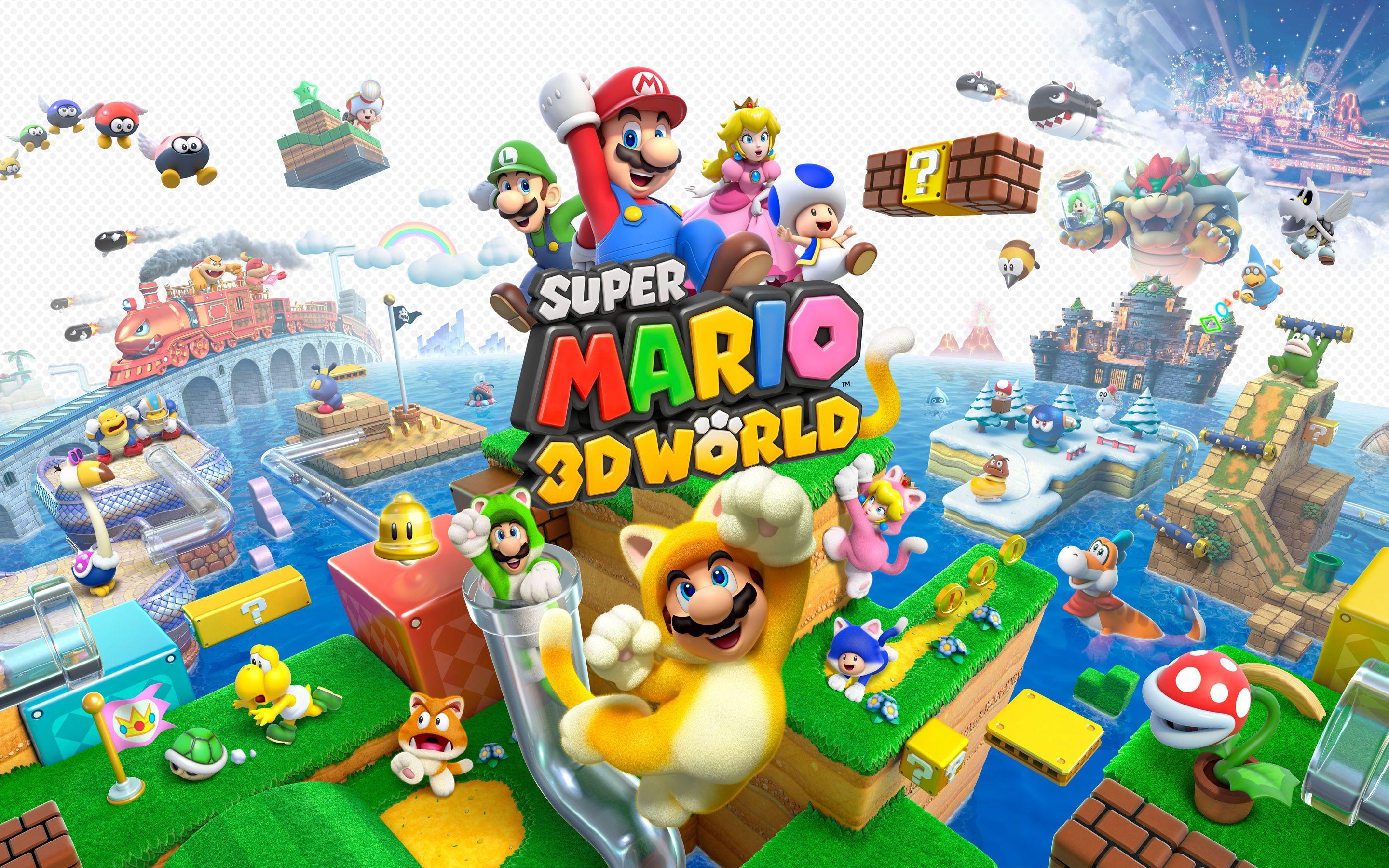 Super Mario 3D World personaggi, 2880x1800 2K, PC