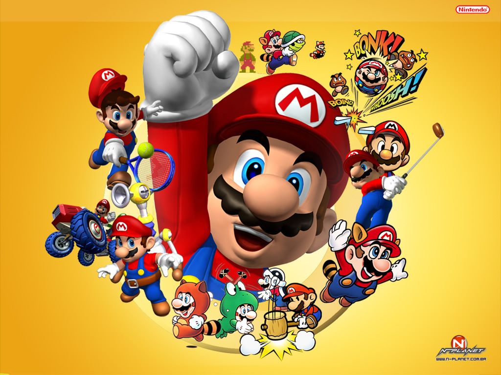 Mario e personaggi Nintendo, 1024x768 HD, iMac