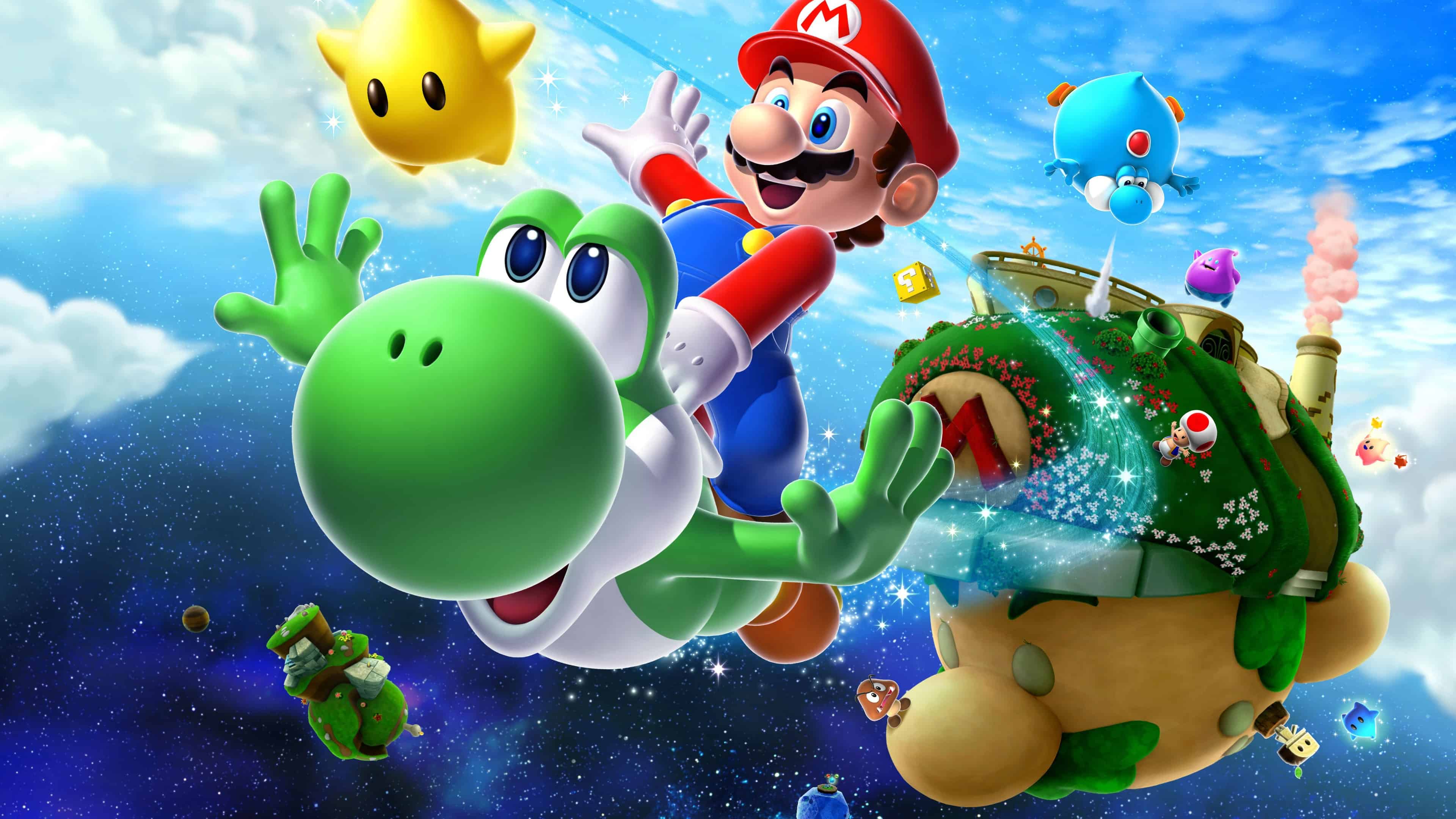 Mario Yoshi Super Mario Galaxy, 3840x2160 Ultra HD, 4K TV