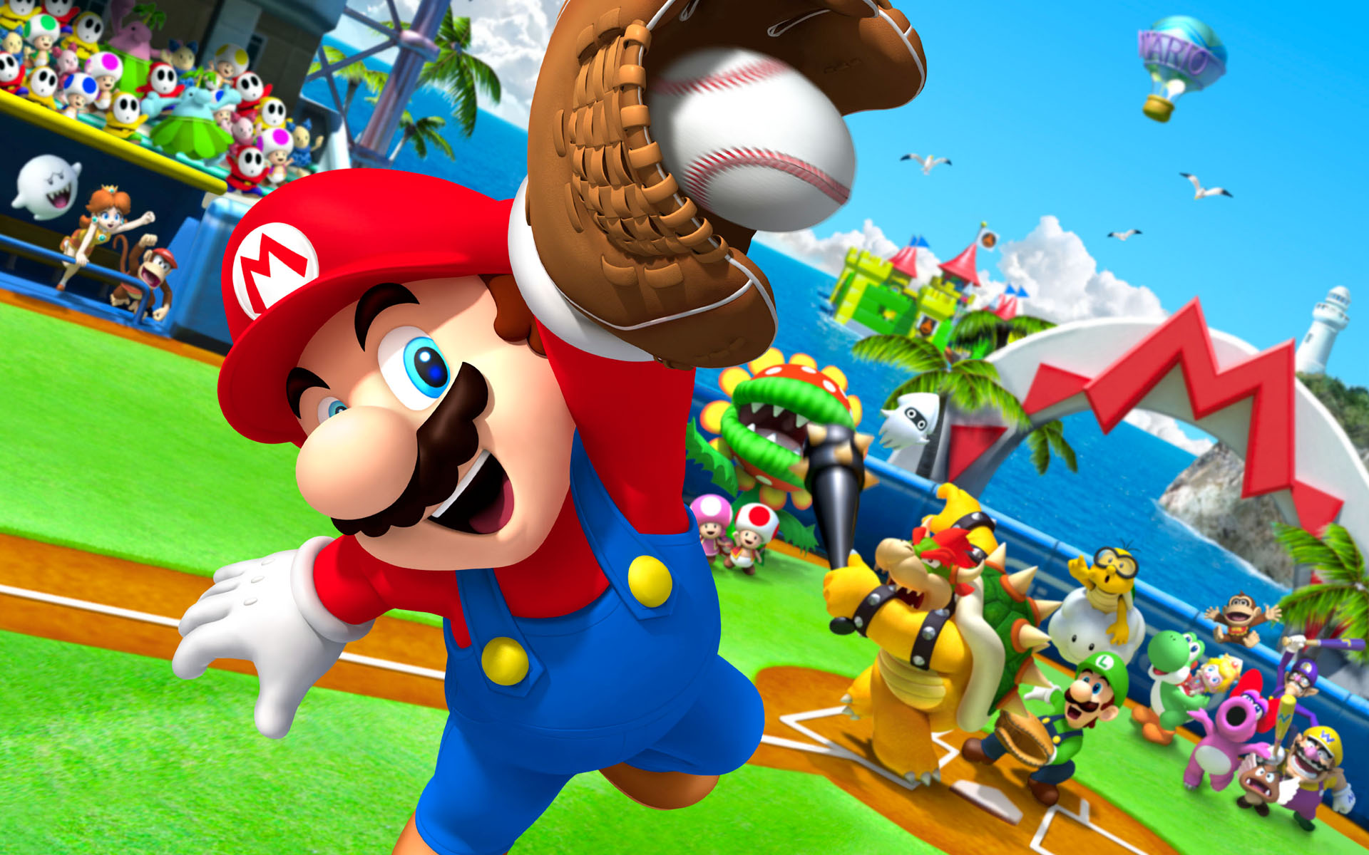 Mario gioca a baseball, 1920x1200 WUXGA, Desktop